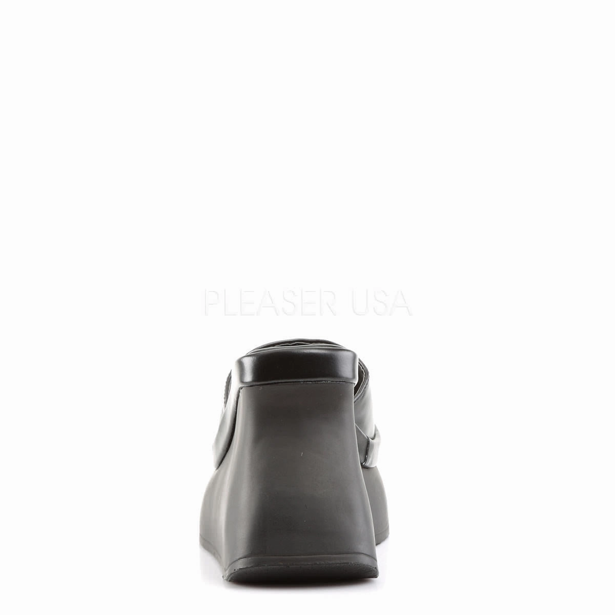 DEMONIA PACE-01 Black Pu Sandals