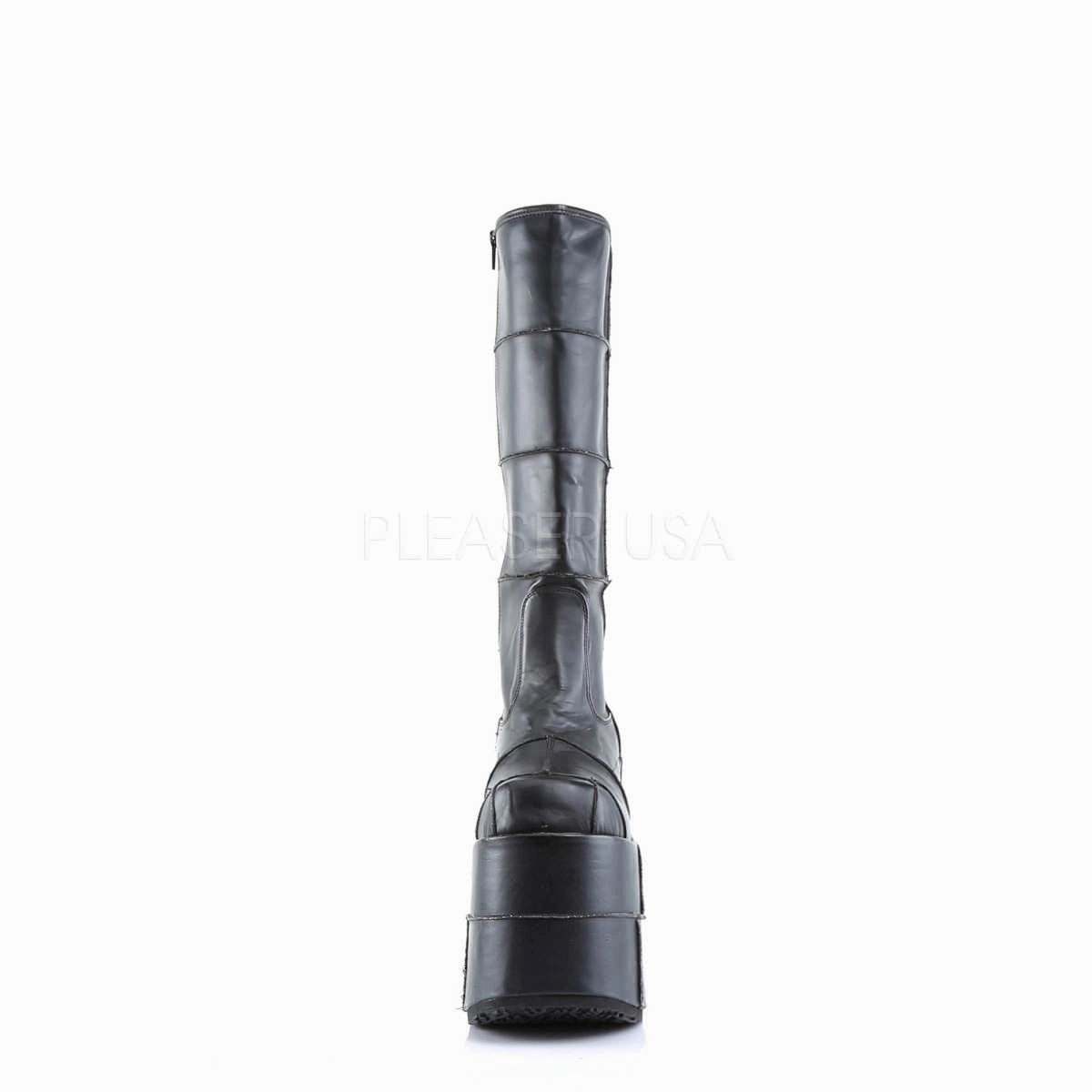 DEMONIA STACK-301 Men's Black Pu Vegan Boots