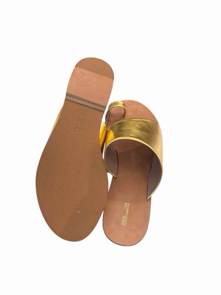 diane von furstenberg Gold and Brown Size 10 Shoes
