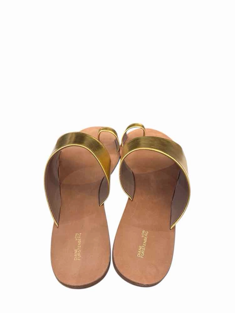 diane von furstenberg Gold and Brown Size 10 Shoes