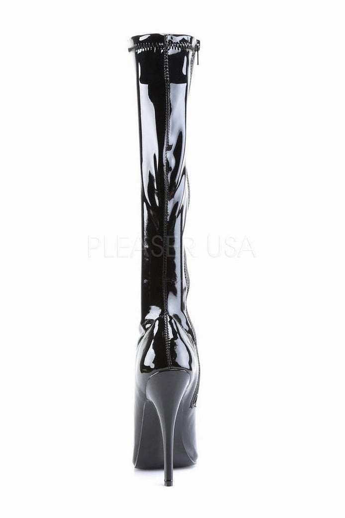 DOMINA-2000 Knee Boot  | Black Patent