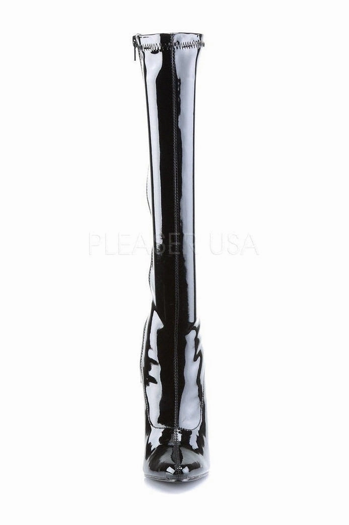 DOMINA-2000 Knee Boot  | Black Patent