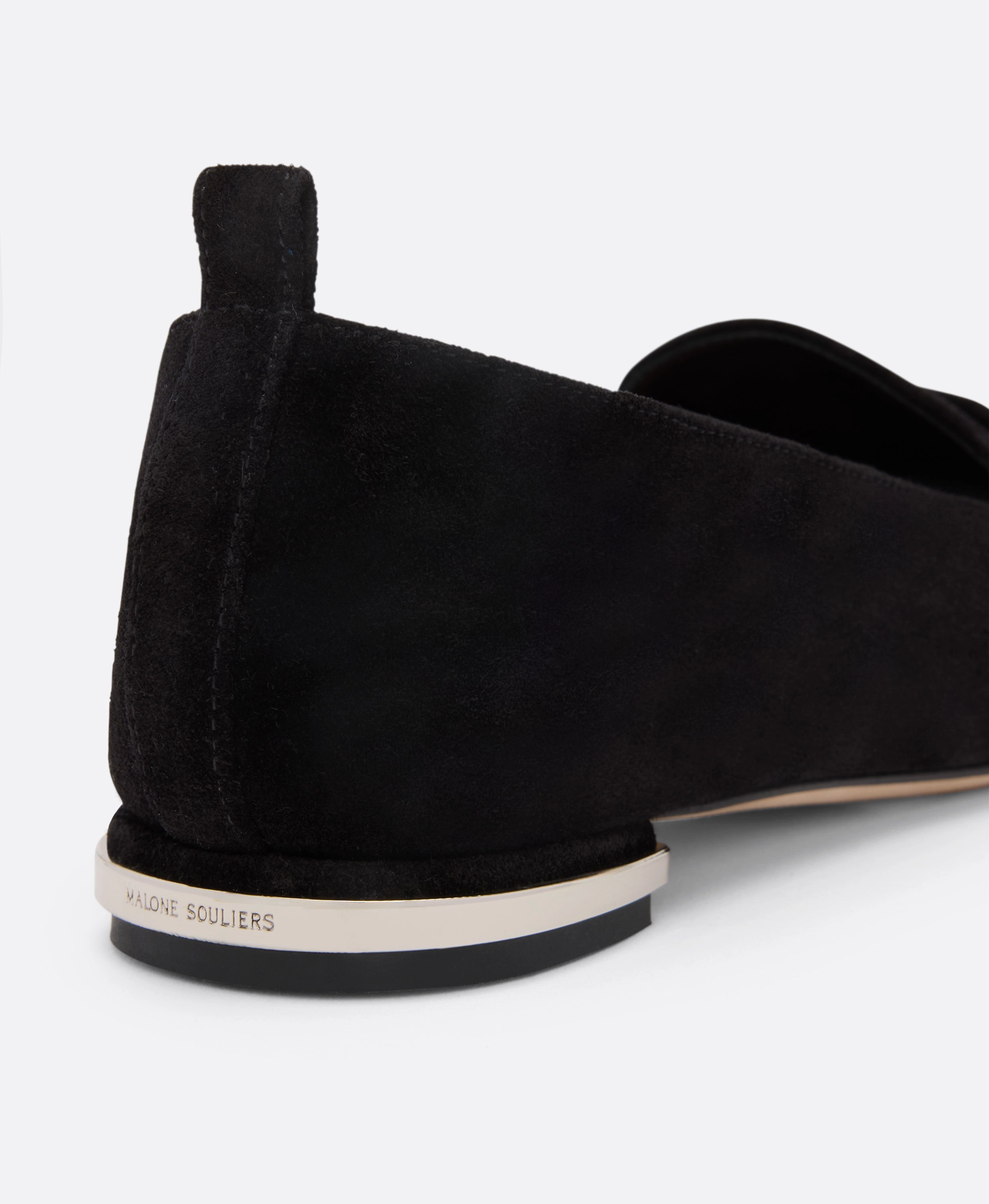 Dora Black Suede Loafers
