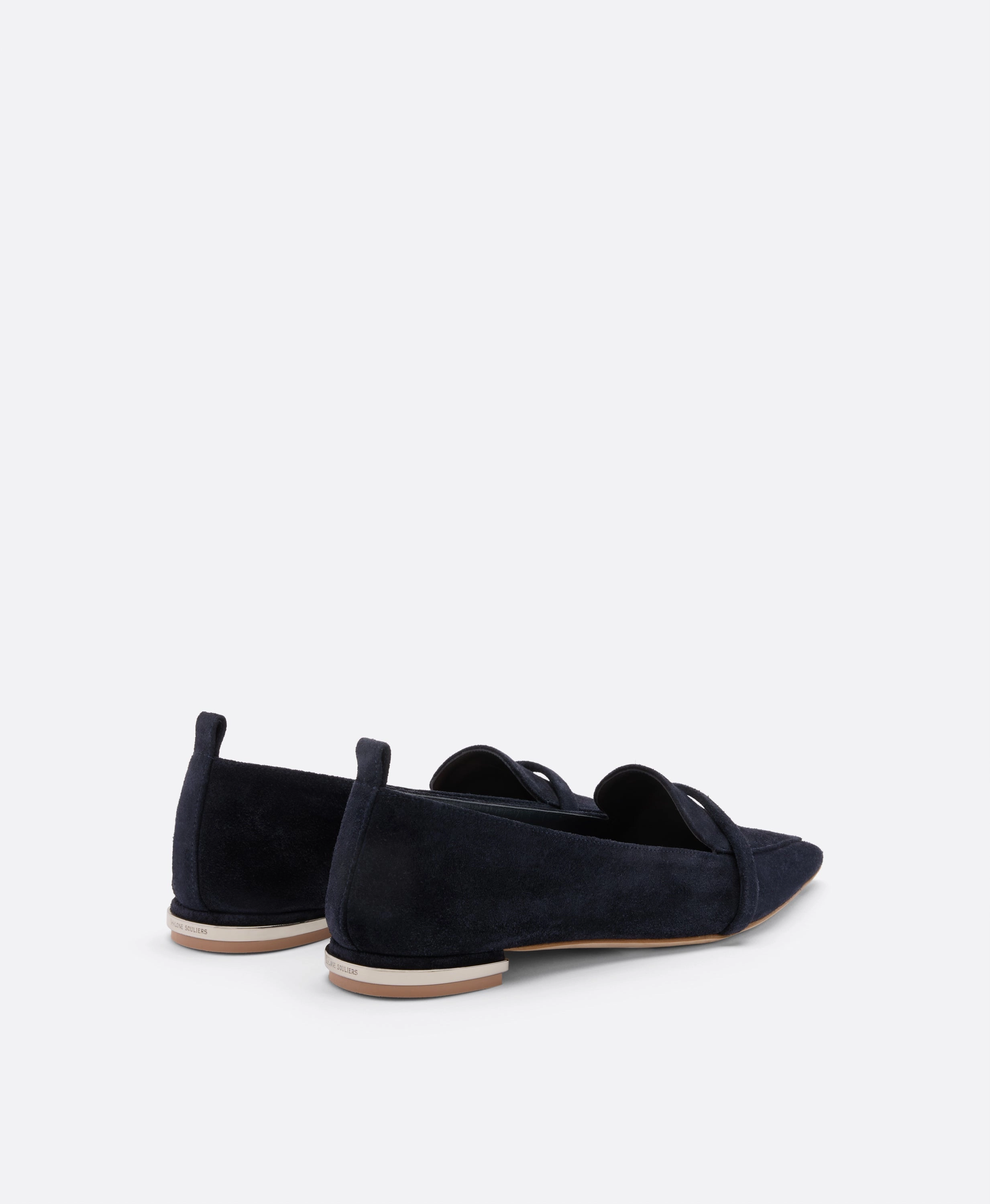 Dora Dark Blue Suede Loafers