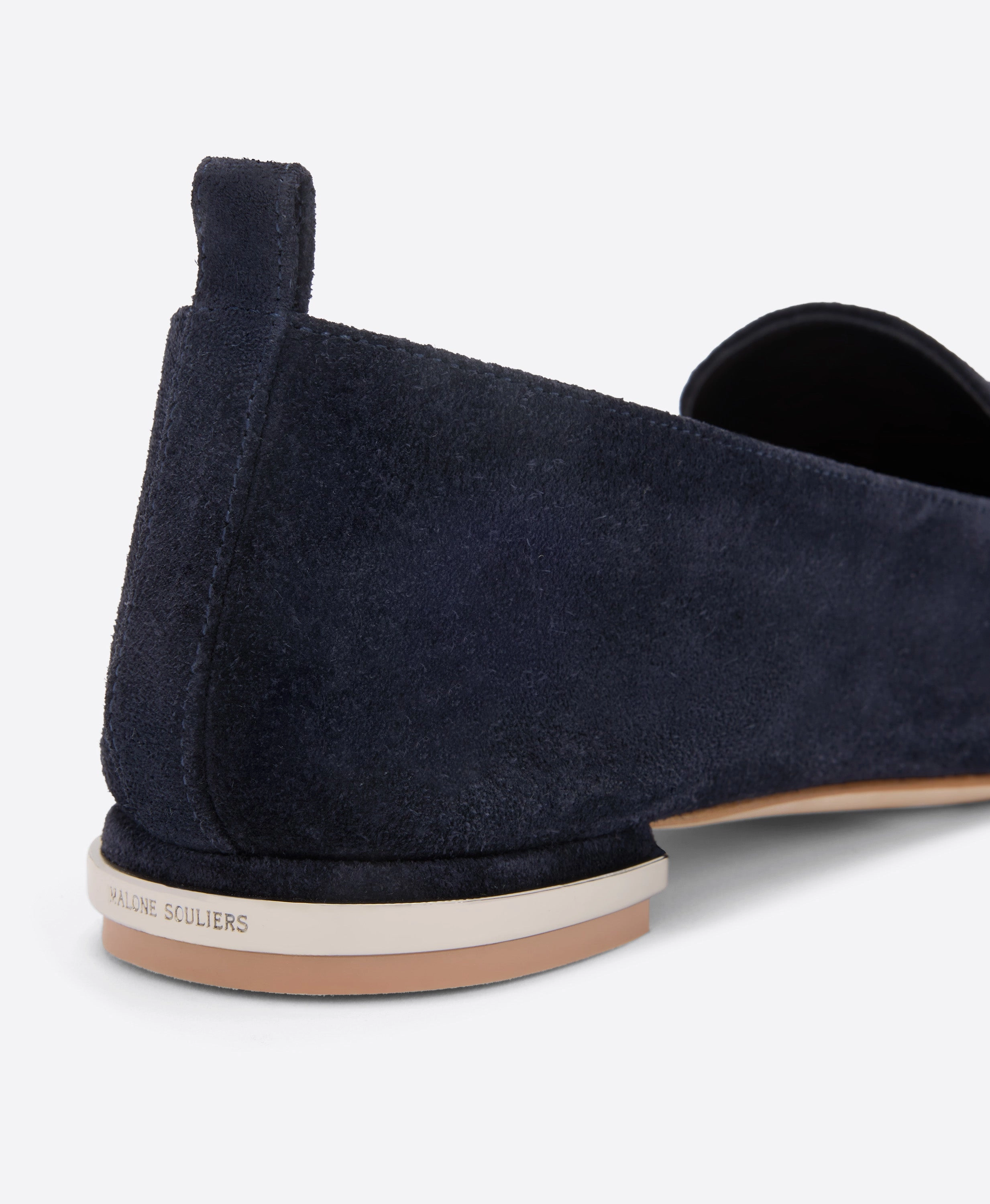 Dora Dark Blue Suede Loafers