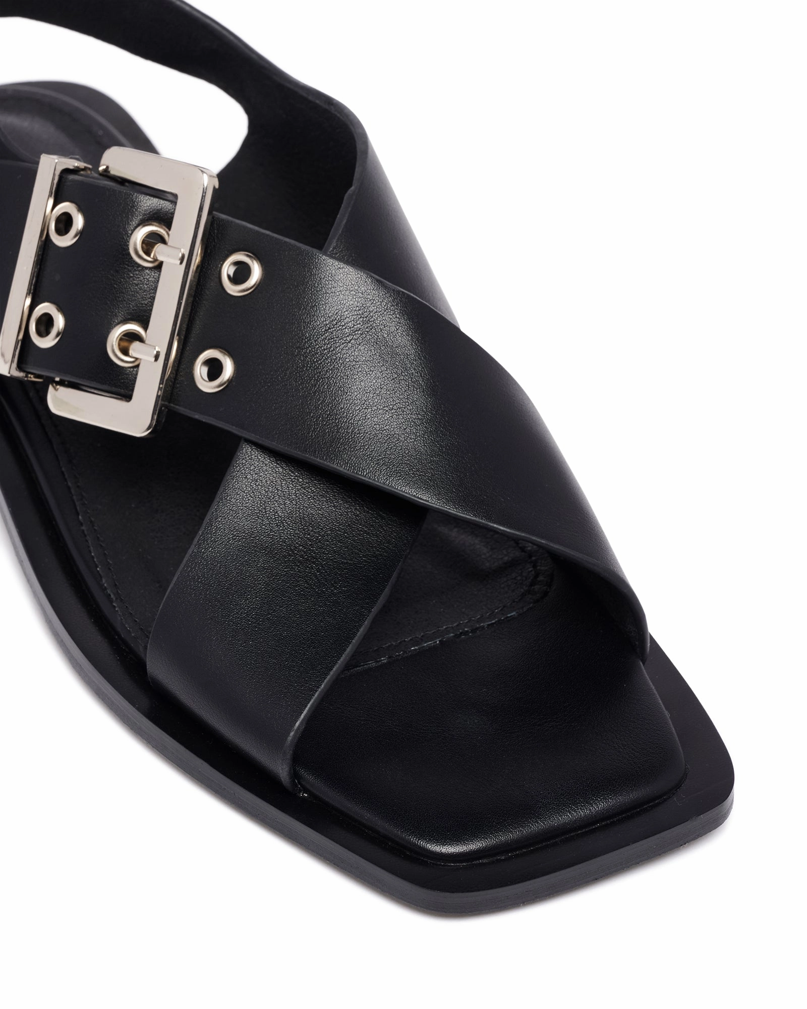 Easy Slingback Flat Black Smooth