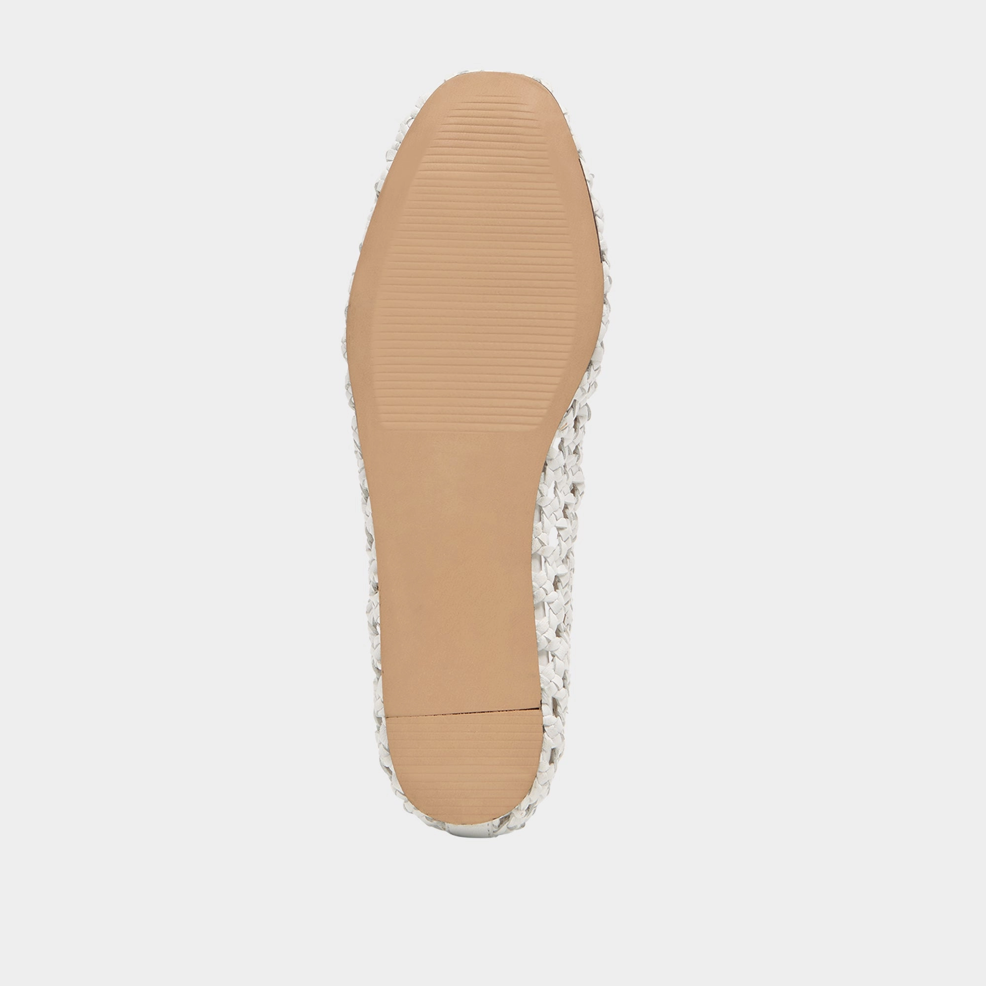 EDDA BALLET FLATS BONE WOVEN LEATHER