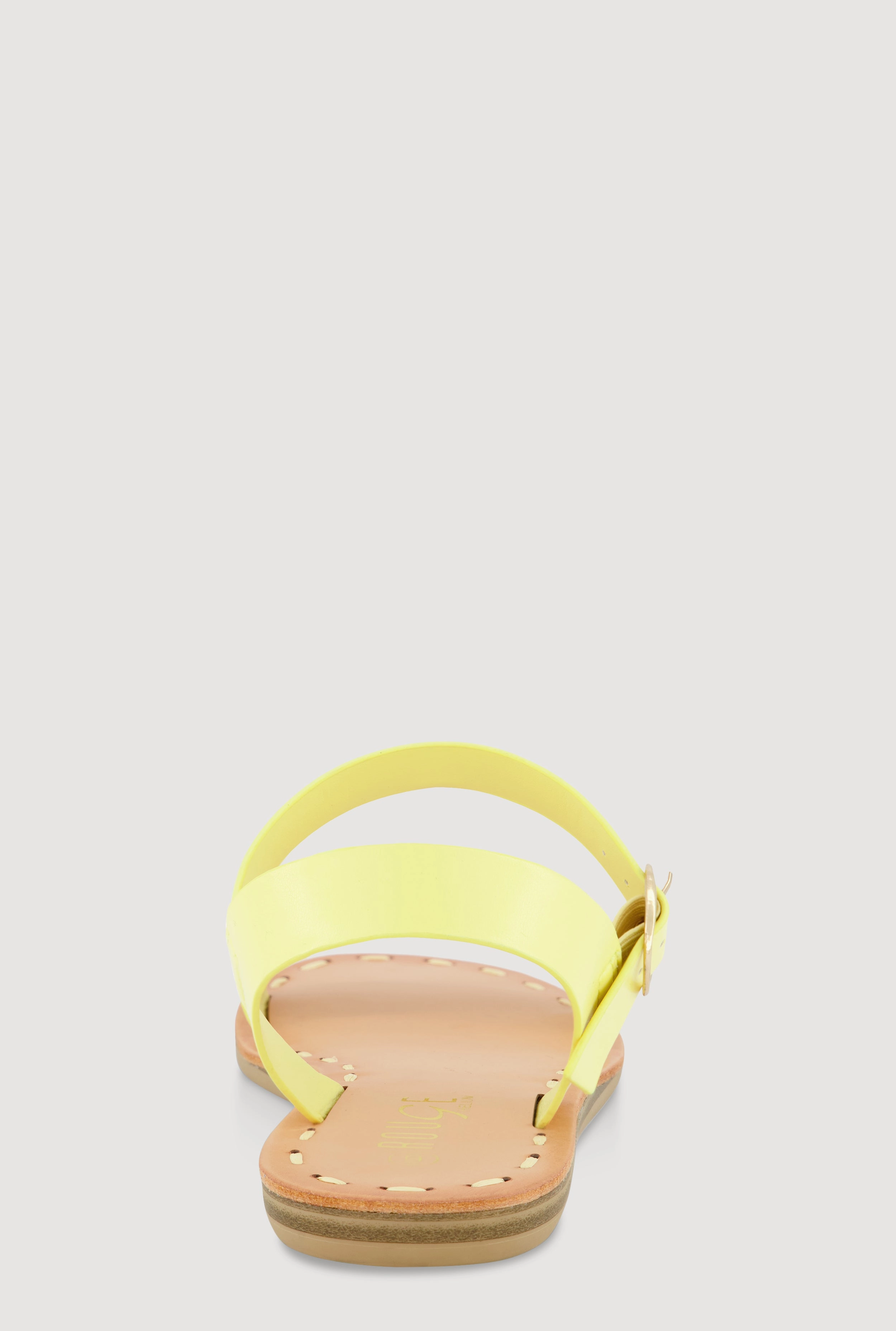 Faux Leather Band Ankle Strap Sandals