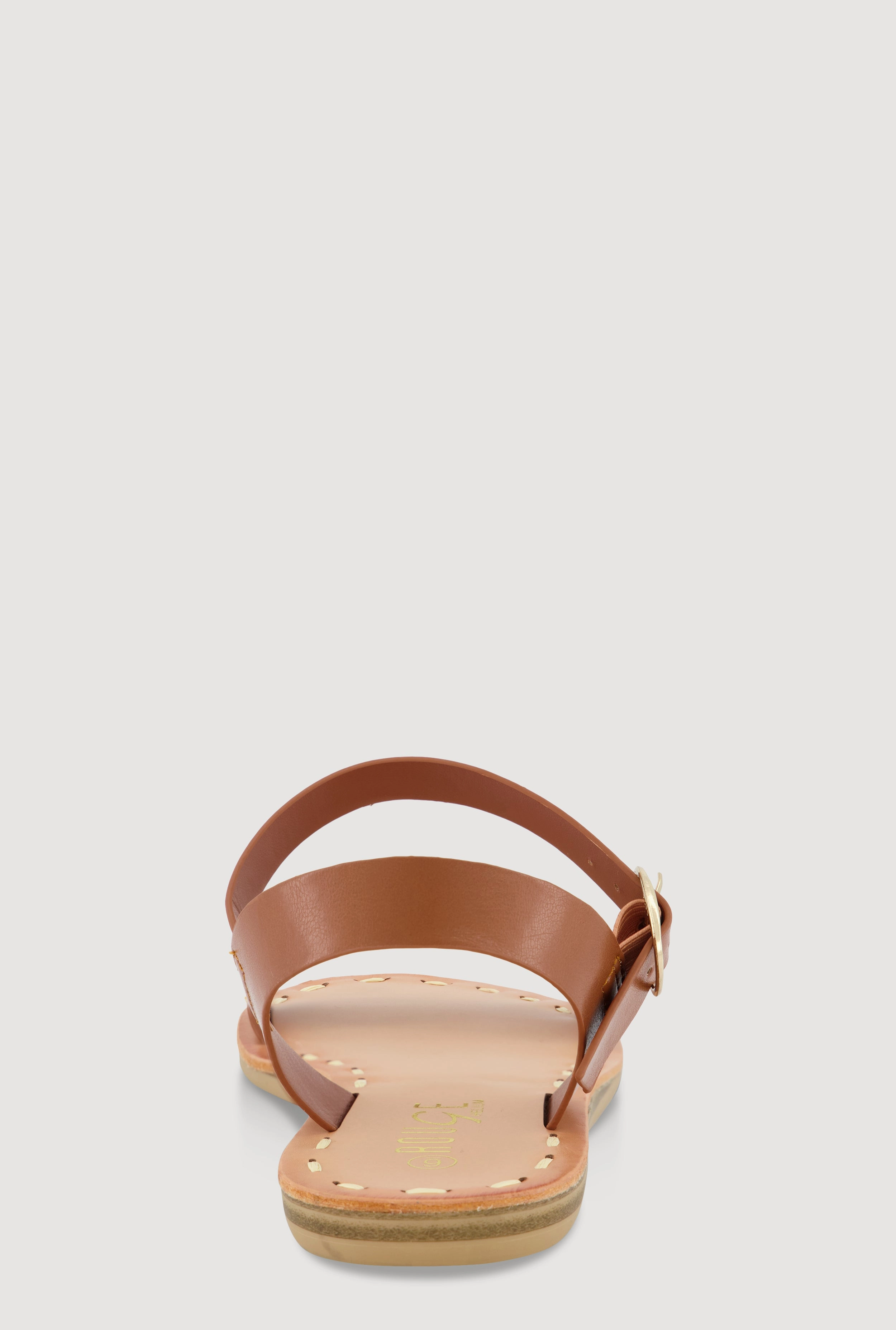 Faux Leather Band Ankle Strap Sandals