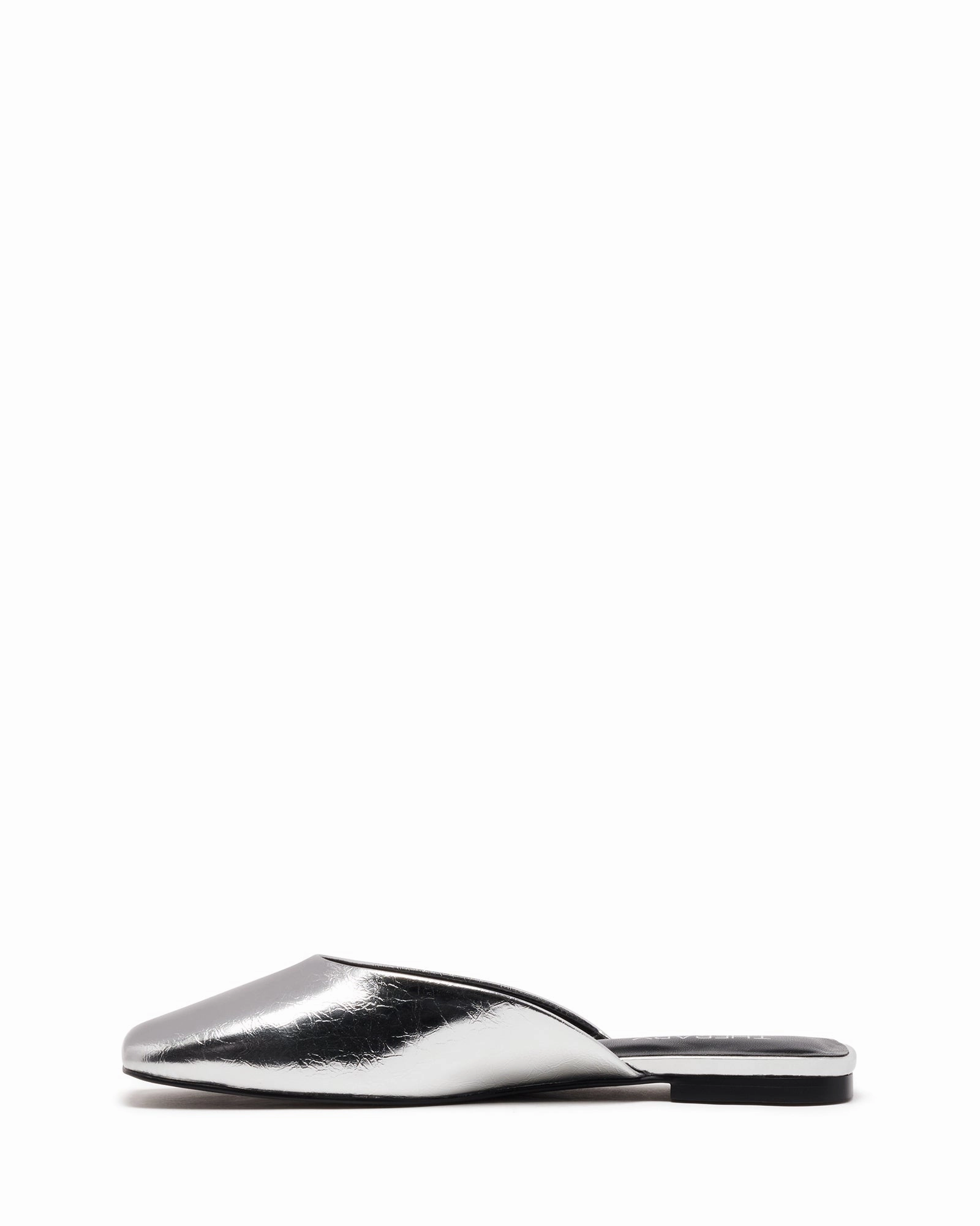 Gabbi Ballet Flat Silver Crinkle Metallic