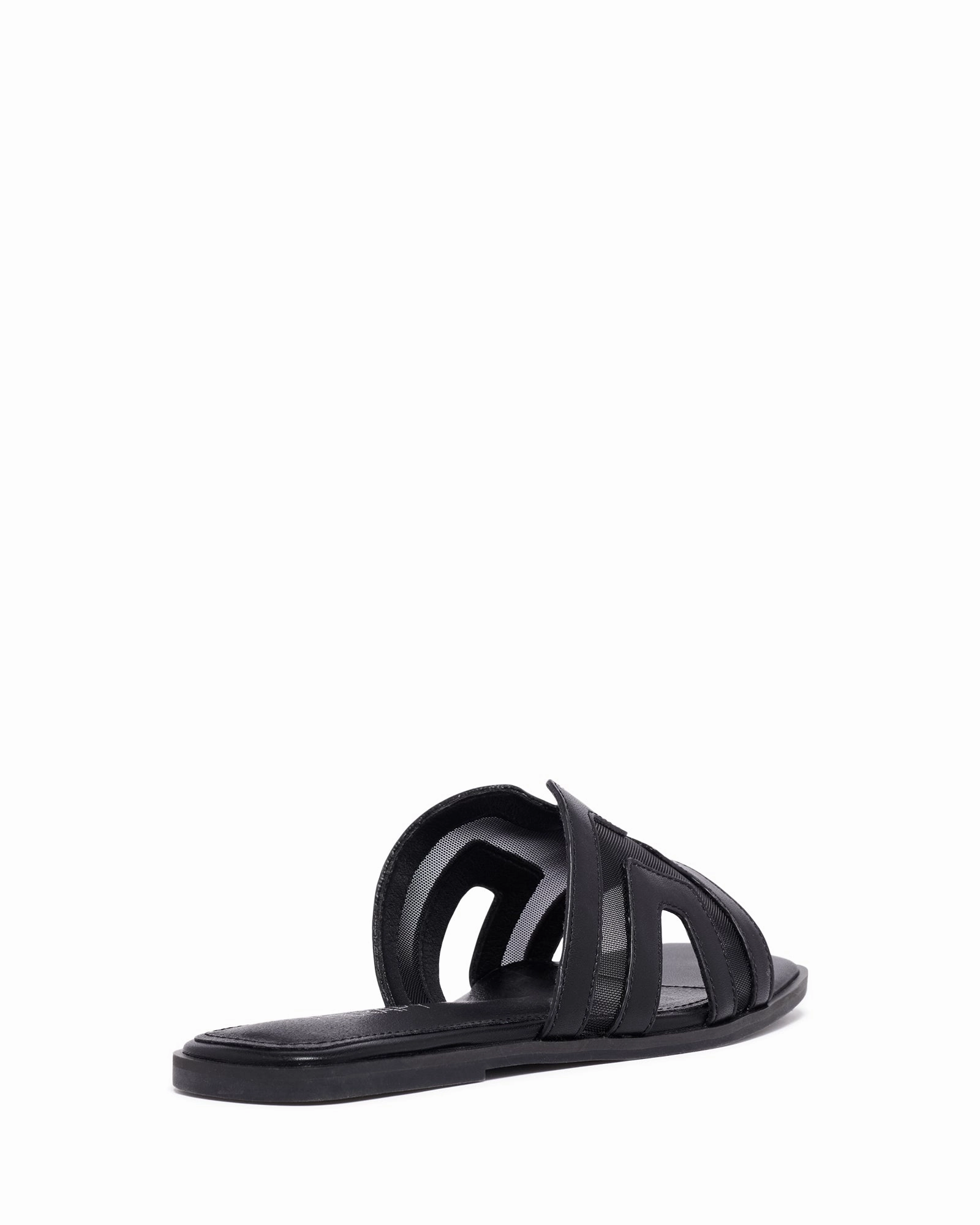 Gaze Flat Sandal Black Mesh