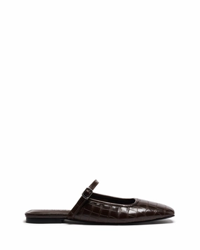 Gianna Ballet Flat Chocolate Croc