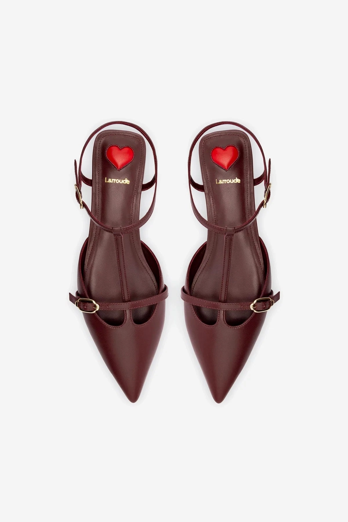 Grace Flat In Burgundy Leather