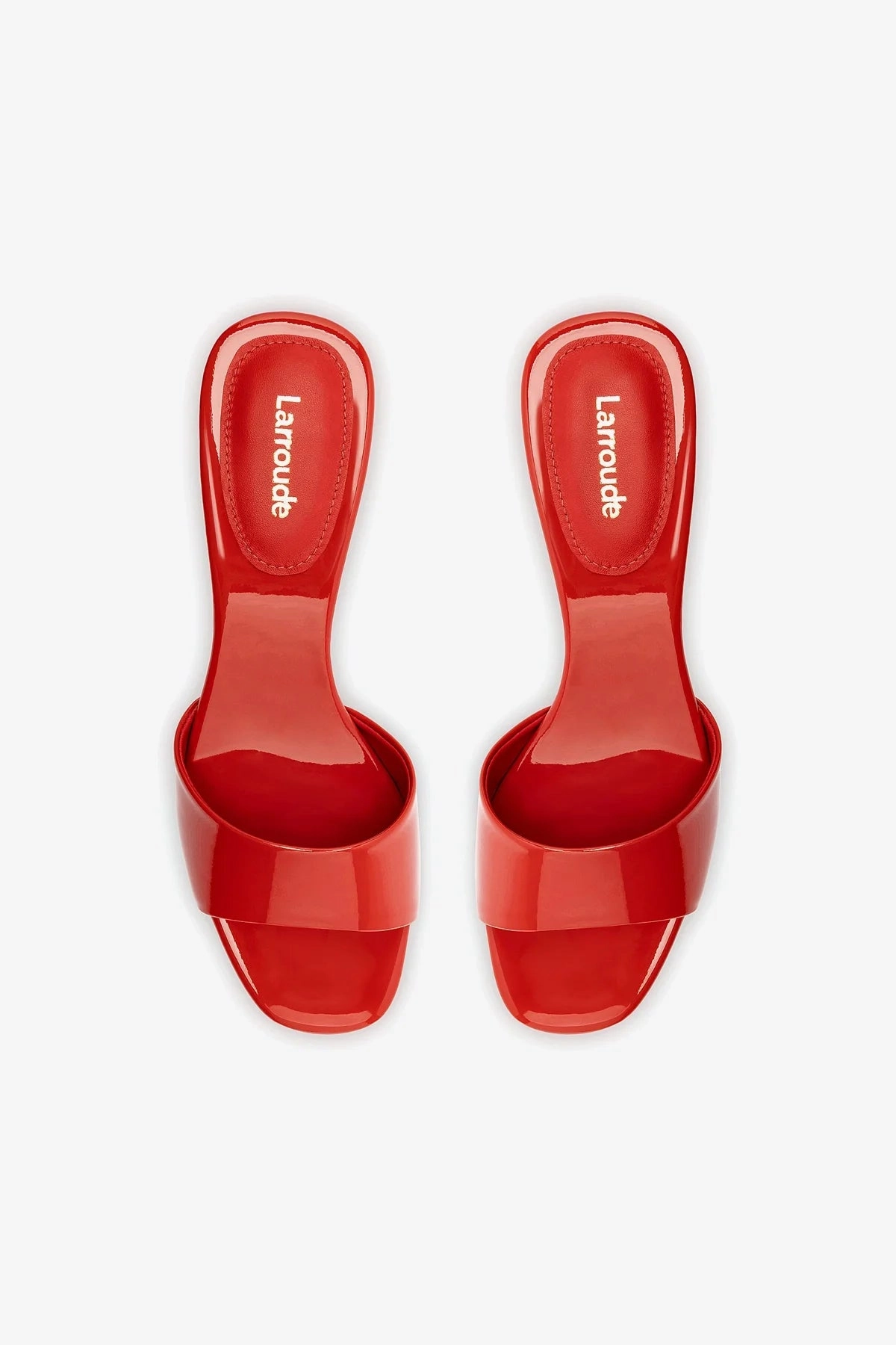 Greta Mule In Scarlet Patent Leather
