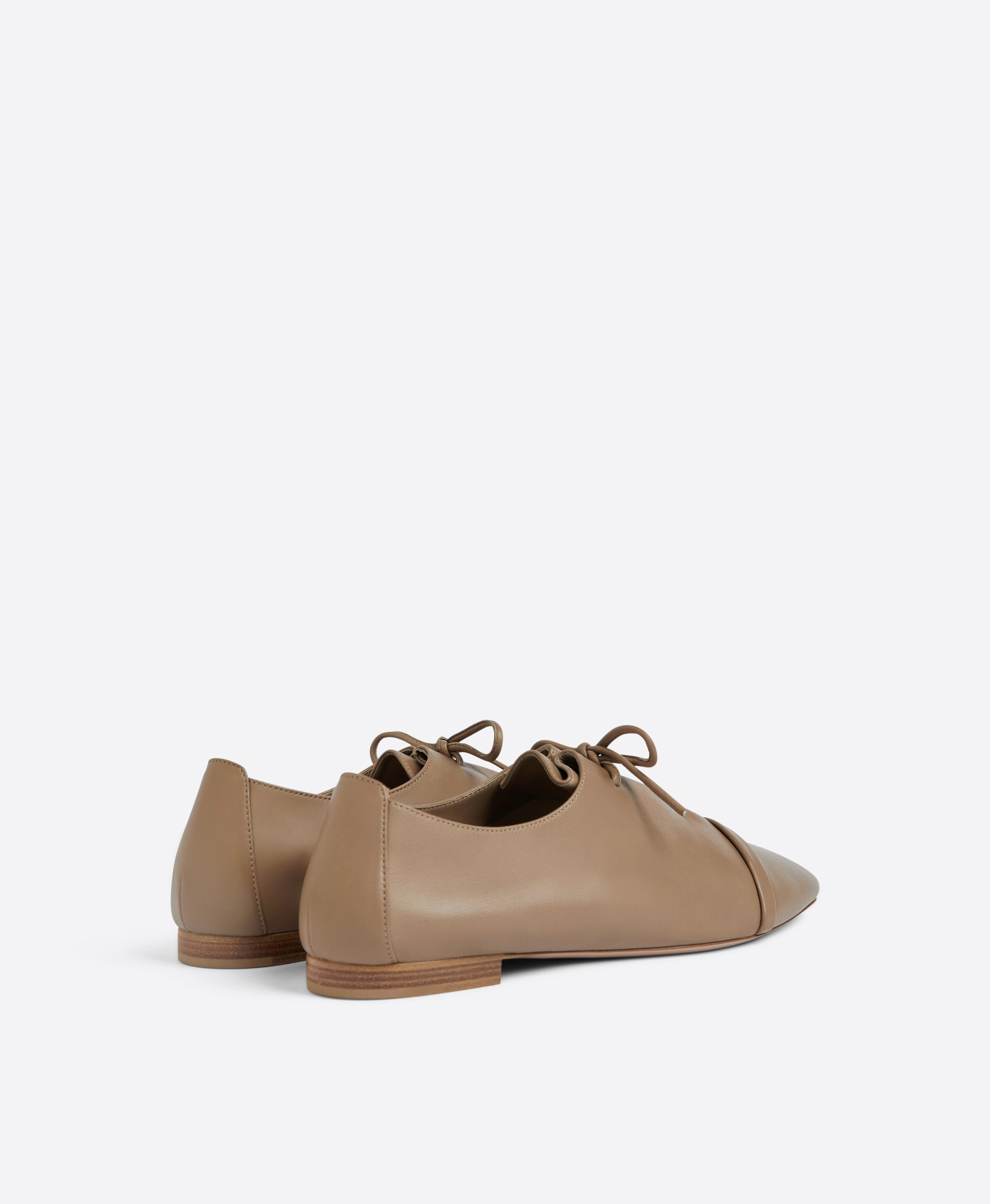 Jean Taupe Leather Flats