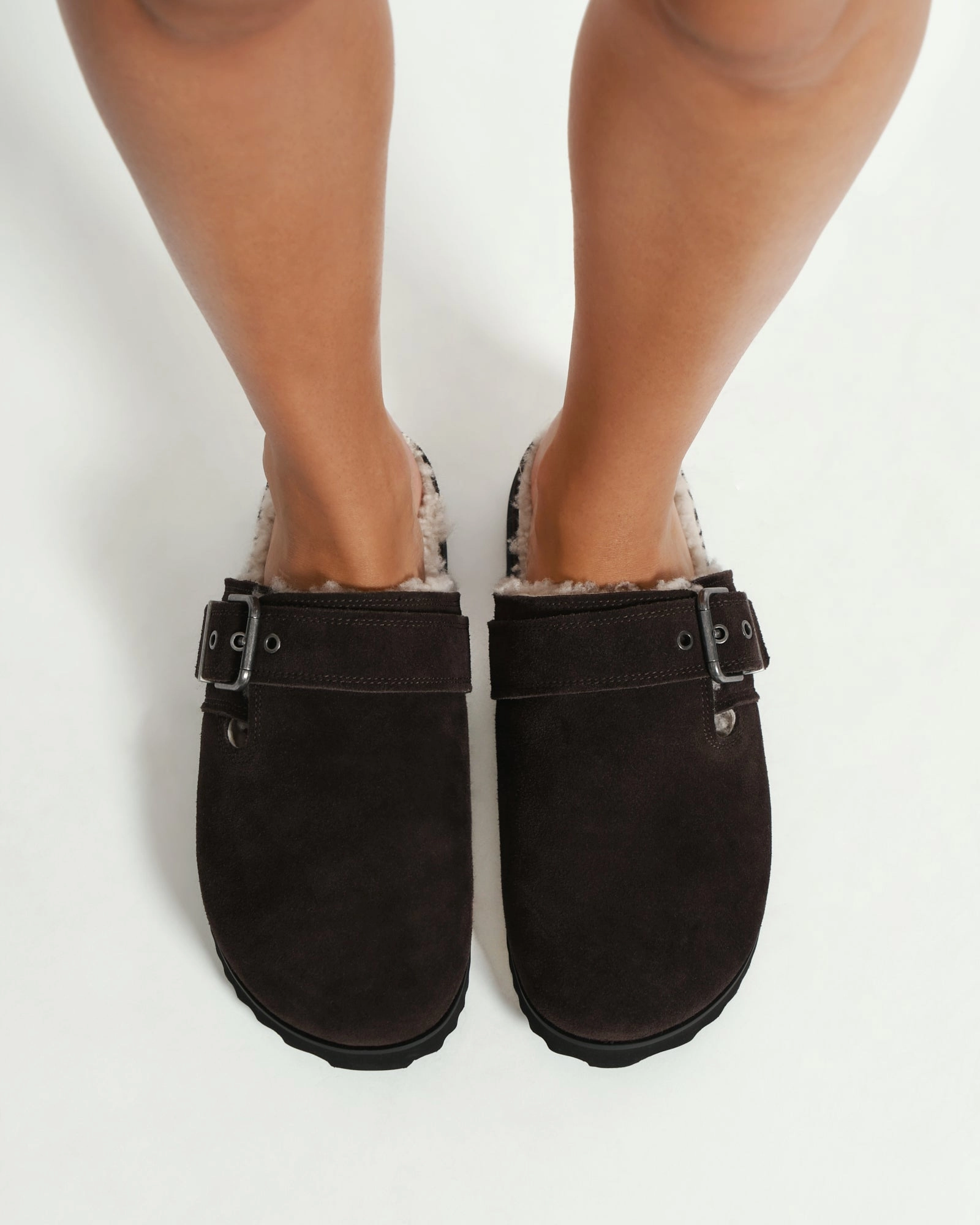 JUNIPER CASUAL FLATS BITTER CHOC SUEDE