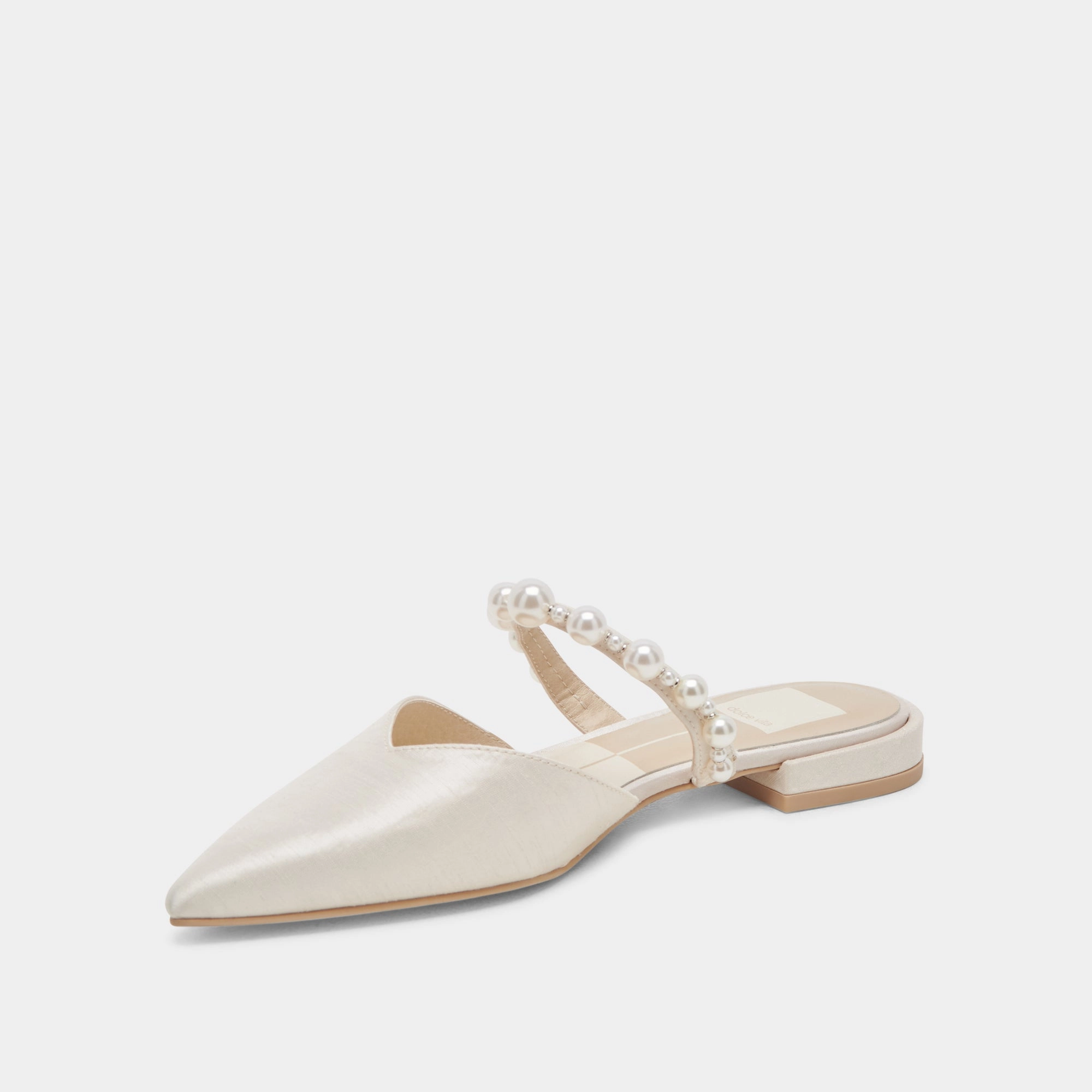 KANIKA PEARL WIDE FLATS VANILLA PEARLS