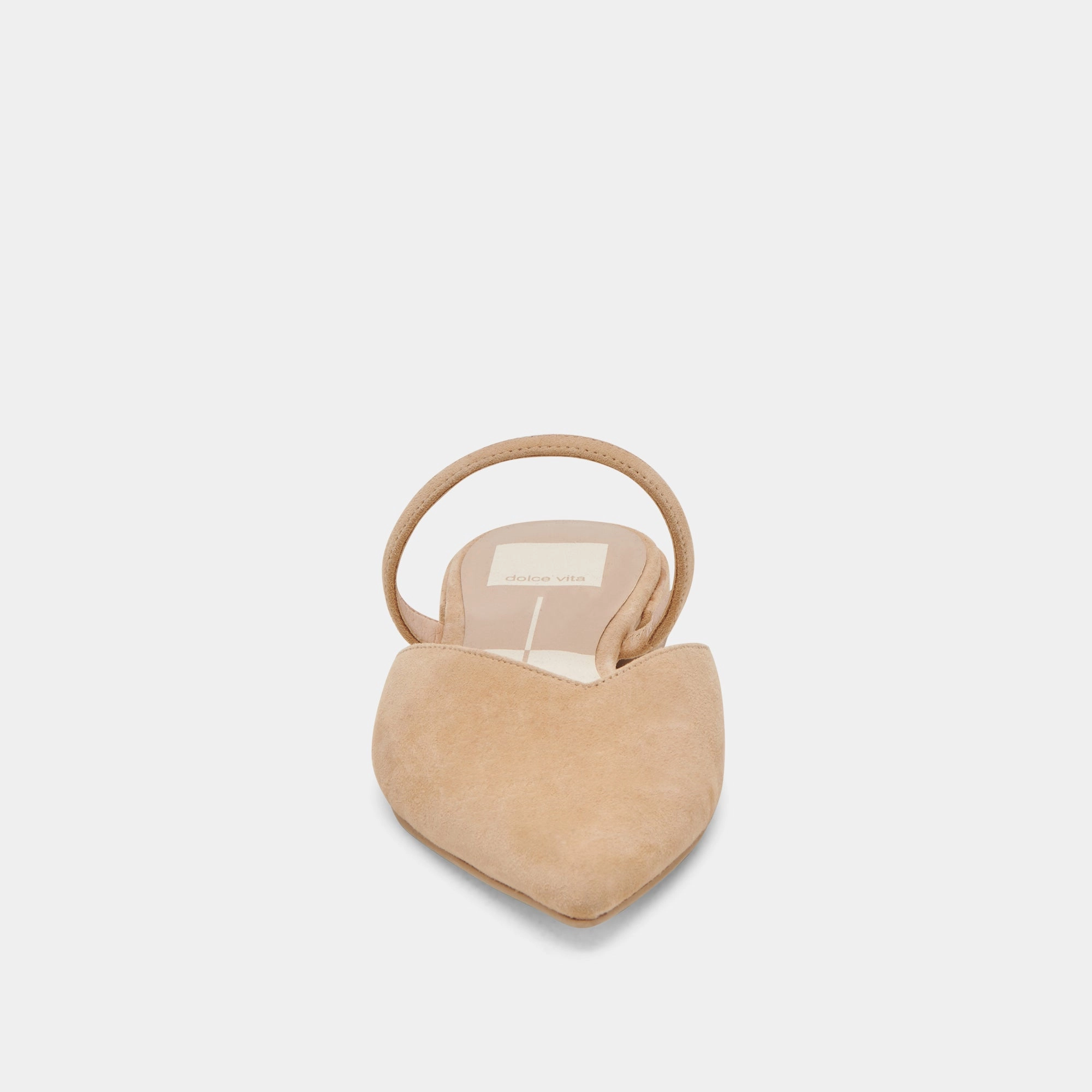 KANIKA WIDE FLATS TAN SUEDE - re:vita