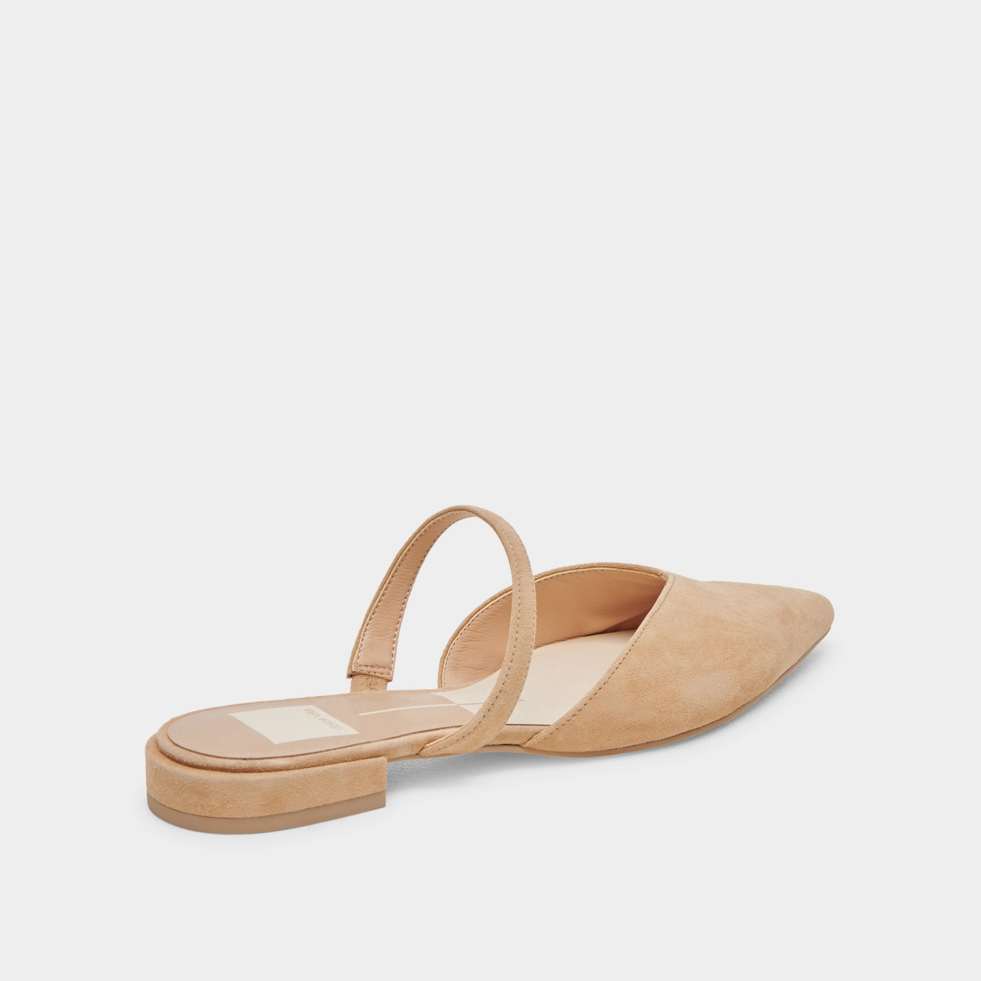 KANIKA WIDE FLATS TAN SUEDE - re:vita