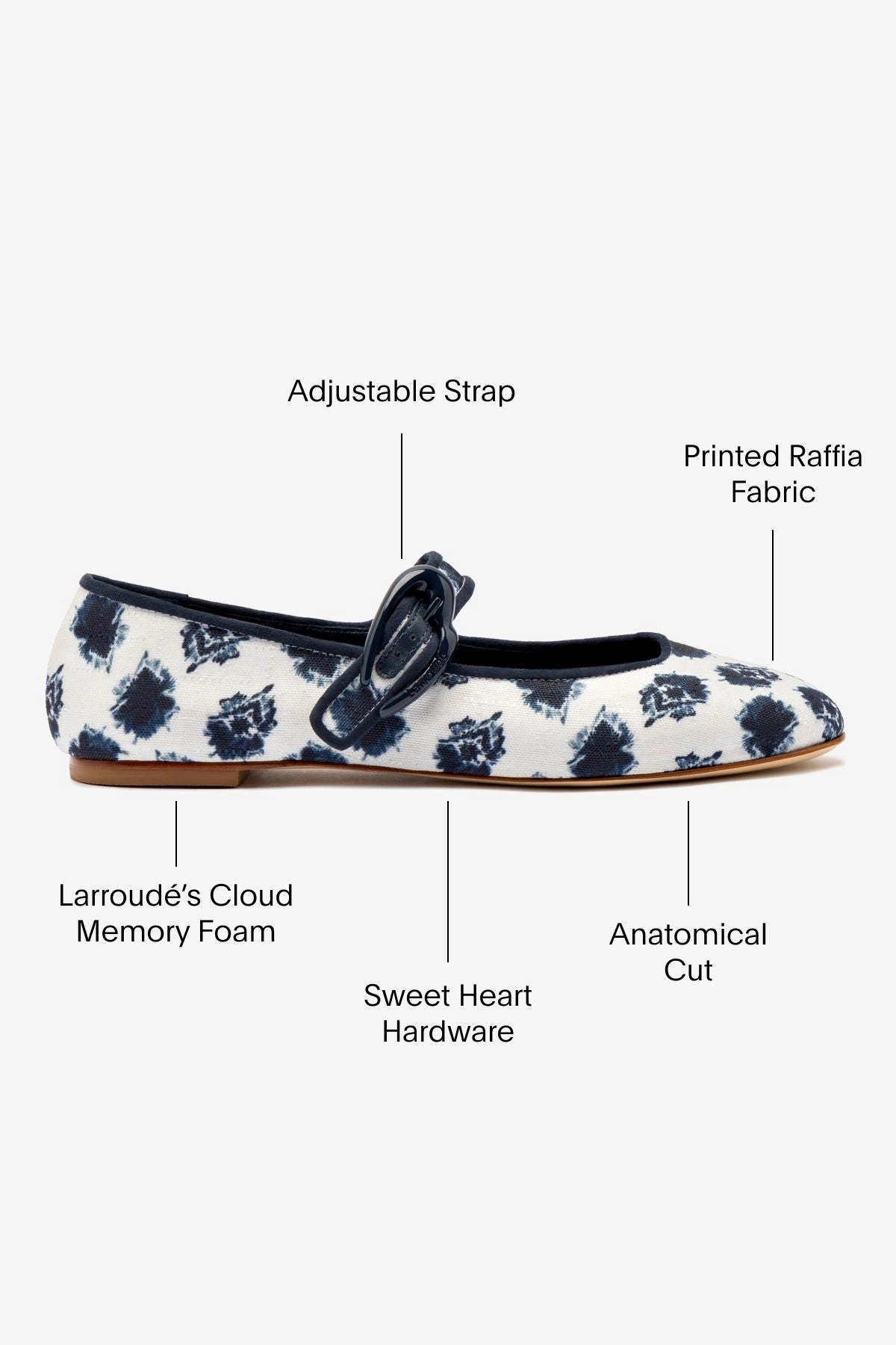 Larroudé x Jonathan Cohen Verona Ballet Flat In Tiedye Ocean Linen