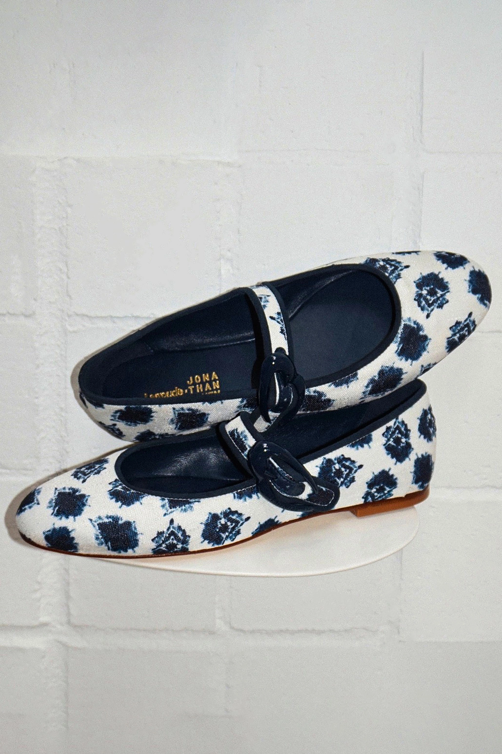 Larroudé x Jonathan Cohen Verona Ballet Flat In Tiedye Ocean Linen