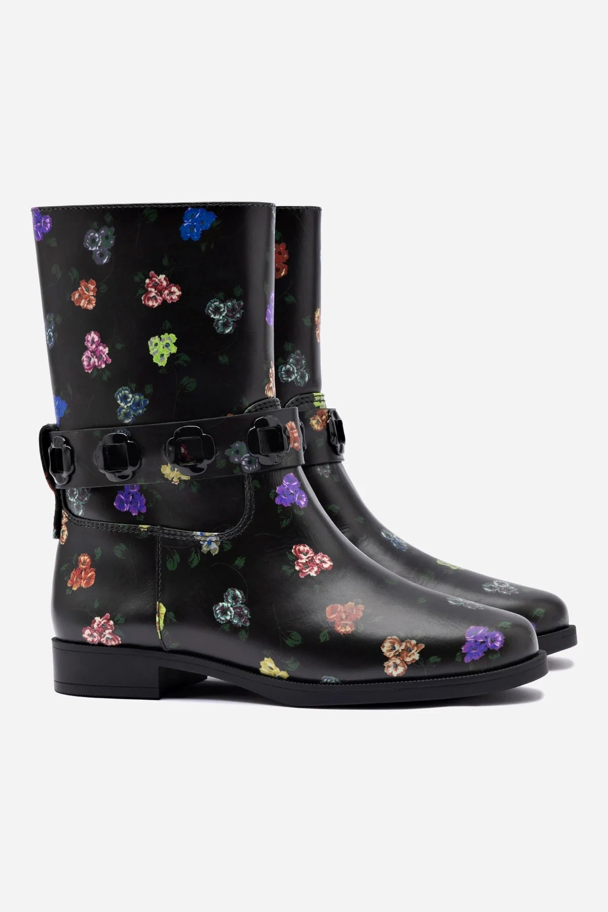 Larroudé x Libertine Milan Flat Bootie In Antique Primrose