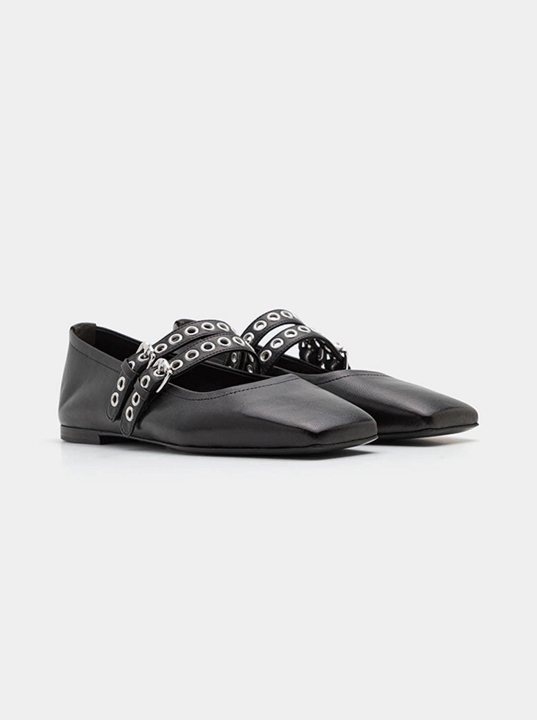 Leila black leather