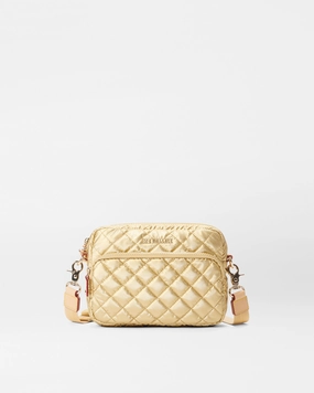 Light Gold Pearl Metallic Small Metro Camera Bag