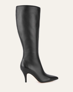 LOTUS KNEE BOOTS BLACK LEATHER