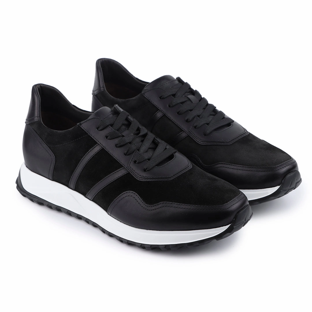 Men´s black suede casual sneakers