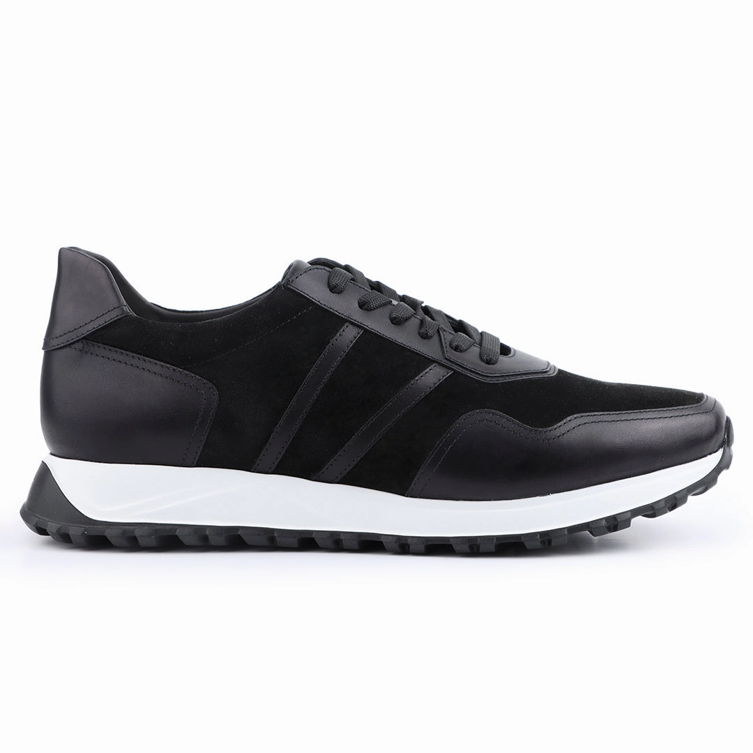 Men´s black suede casual sneakers