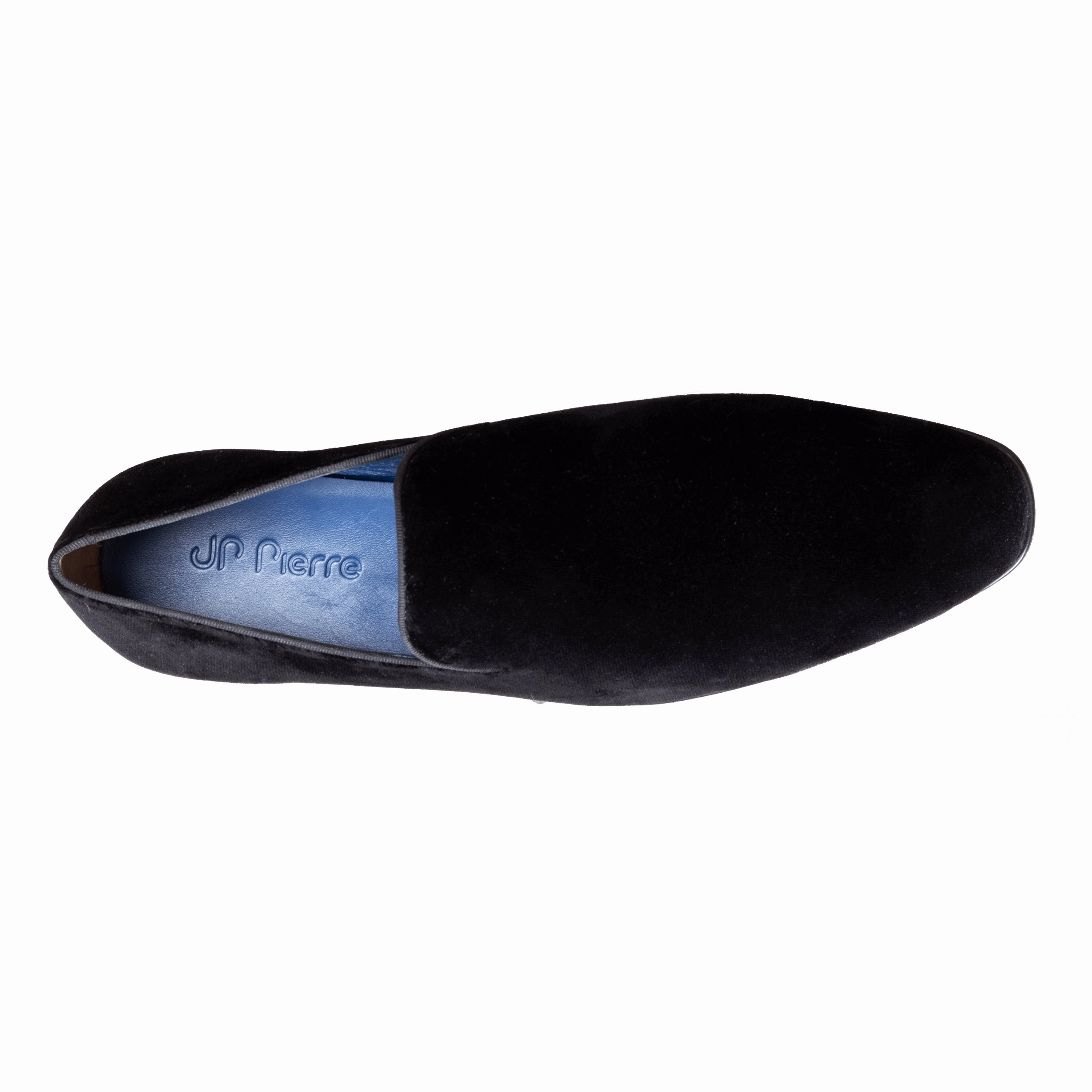 Men´s black velvet tuxedo-slip on loafers