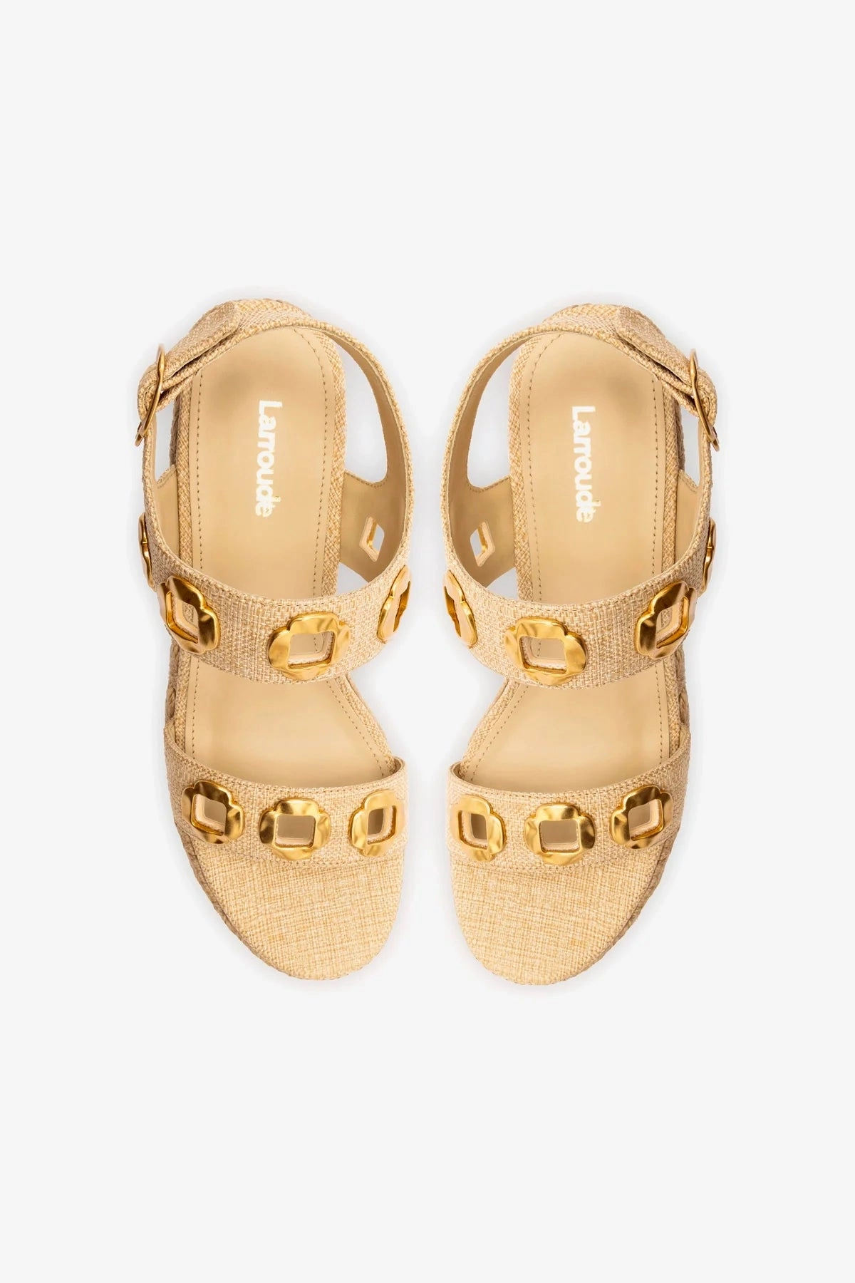 Milan Espadrille In Beige Raffia