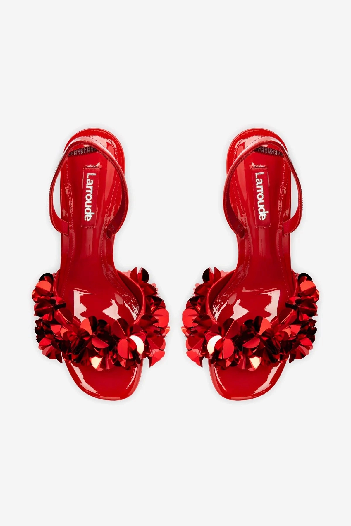 Morgan Sandal In Scarlet Patent Leather