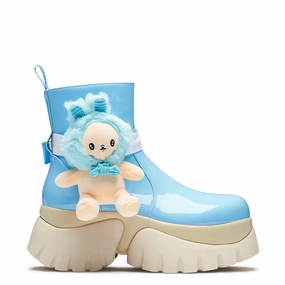 My Blue Melody Vilun Platform Boots-Size 7-Clearance
