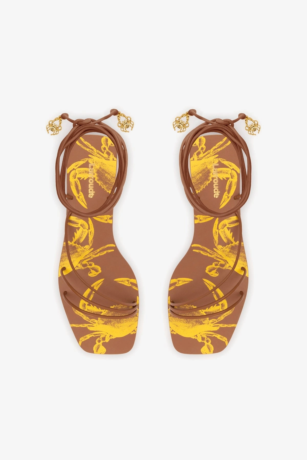 Nadia Flat Sandal In Caramel Leather