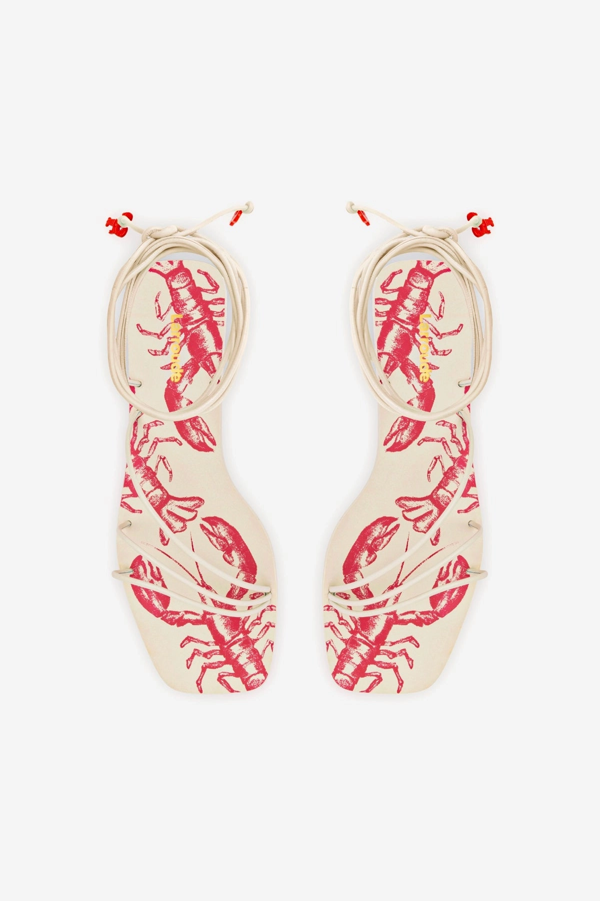 Nadia Flat Sandal In Ivory Leather