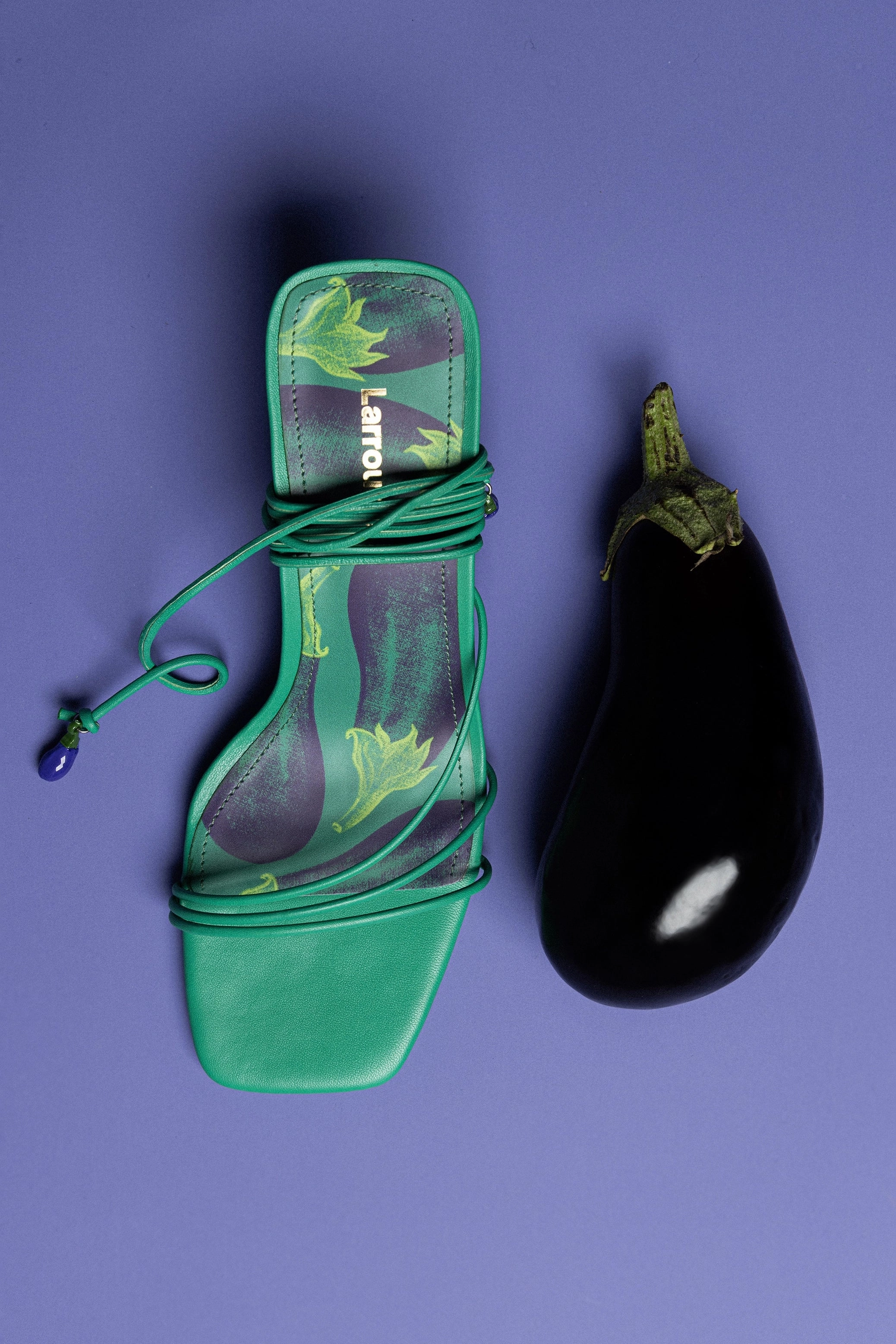Nadia Sandal In Green Leather