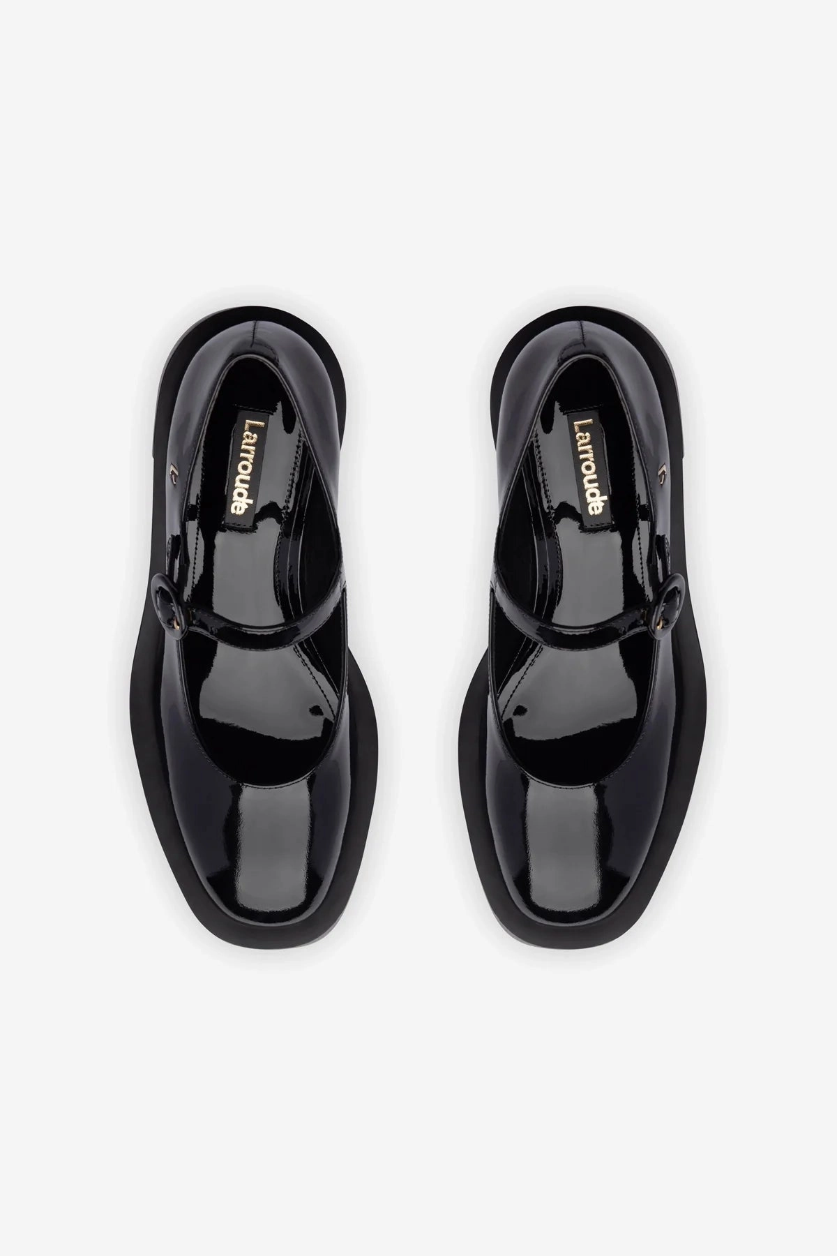 Olivia Platform Pump In Black Patent Leather