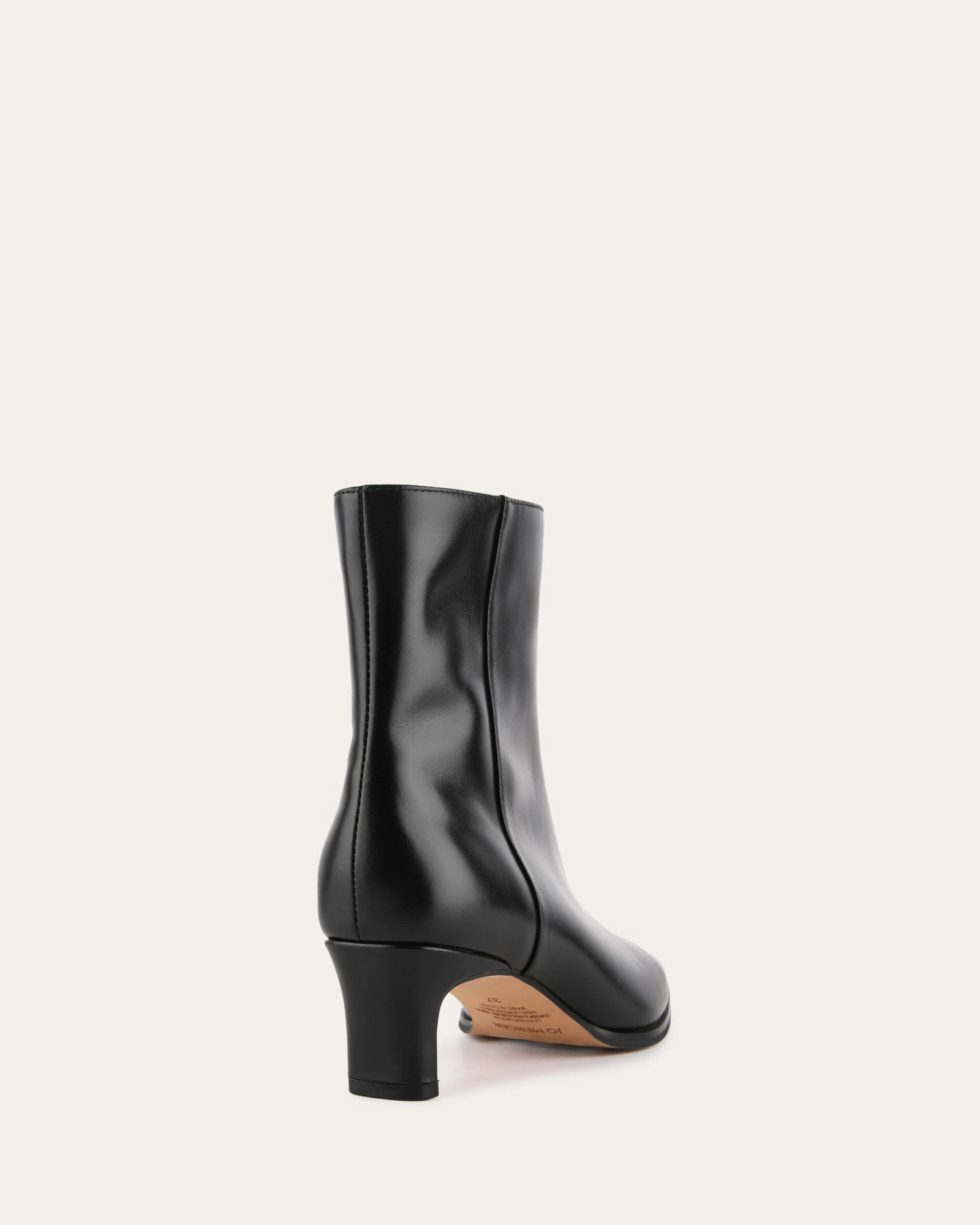 OTIS MID ANKLE BOOTS BLACK LEATHER