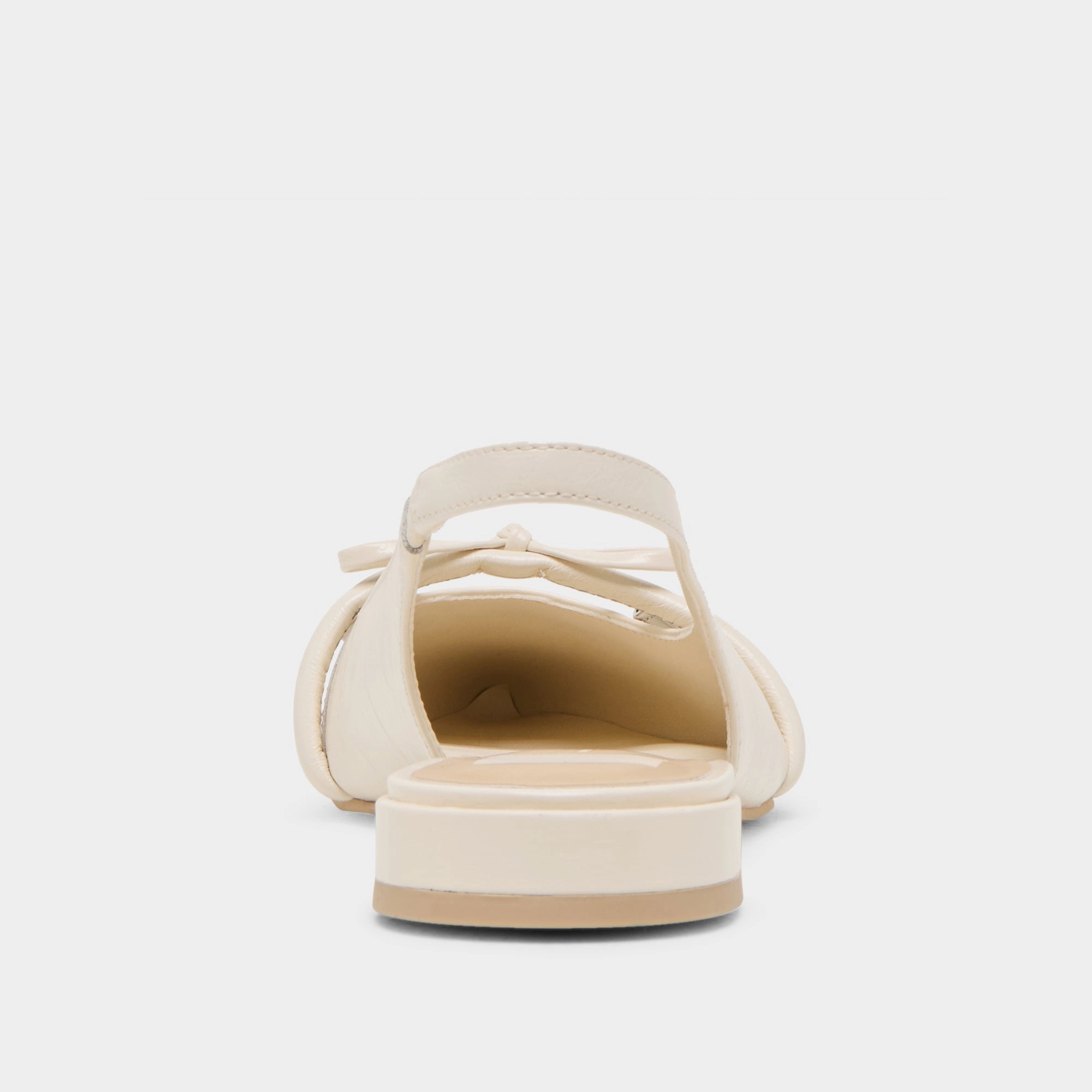 PAYGE FLATS OFF WHITE CRINKLE PATENT