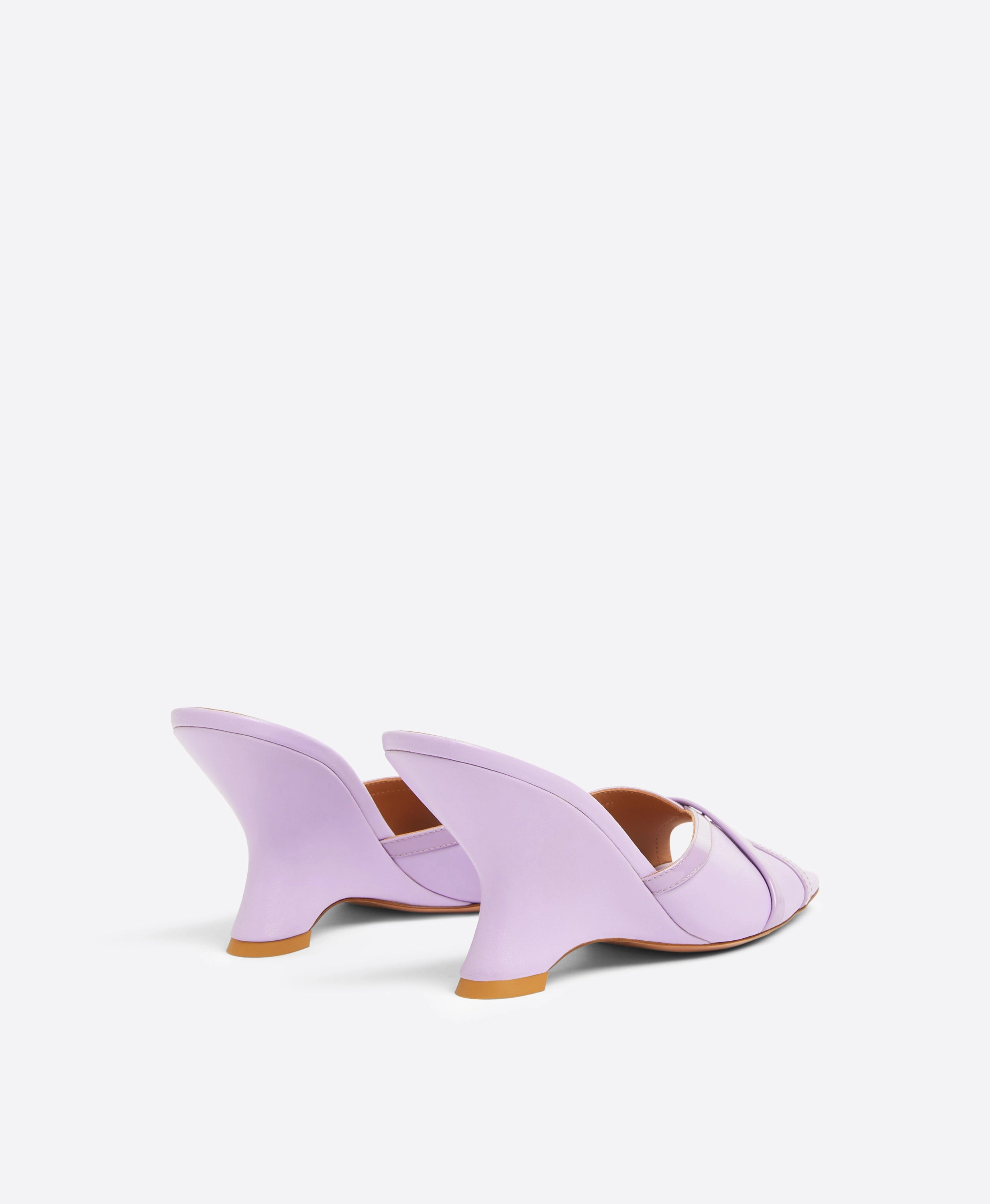 Perla 85 Lilac Leather Wedges