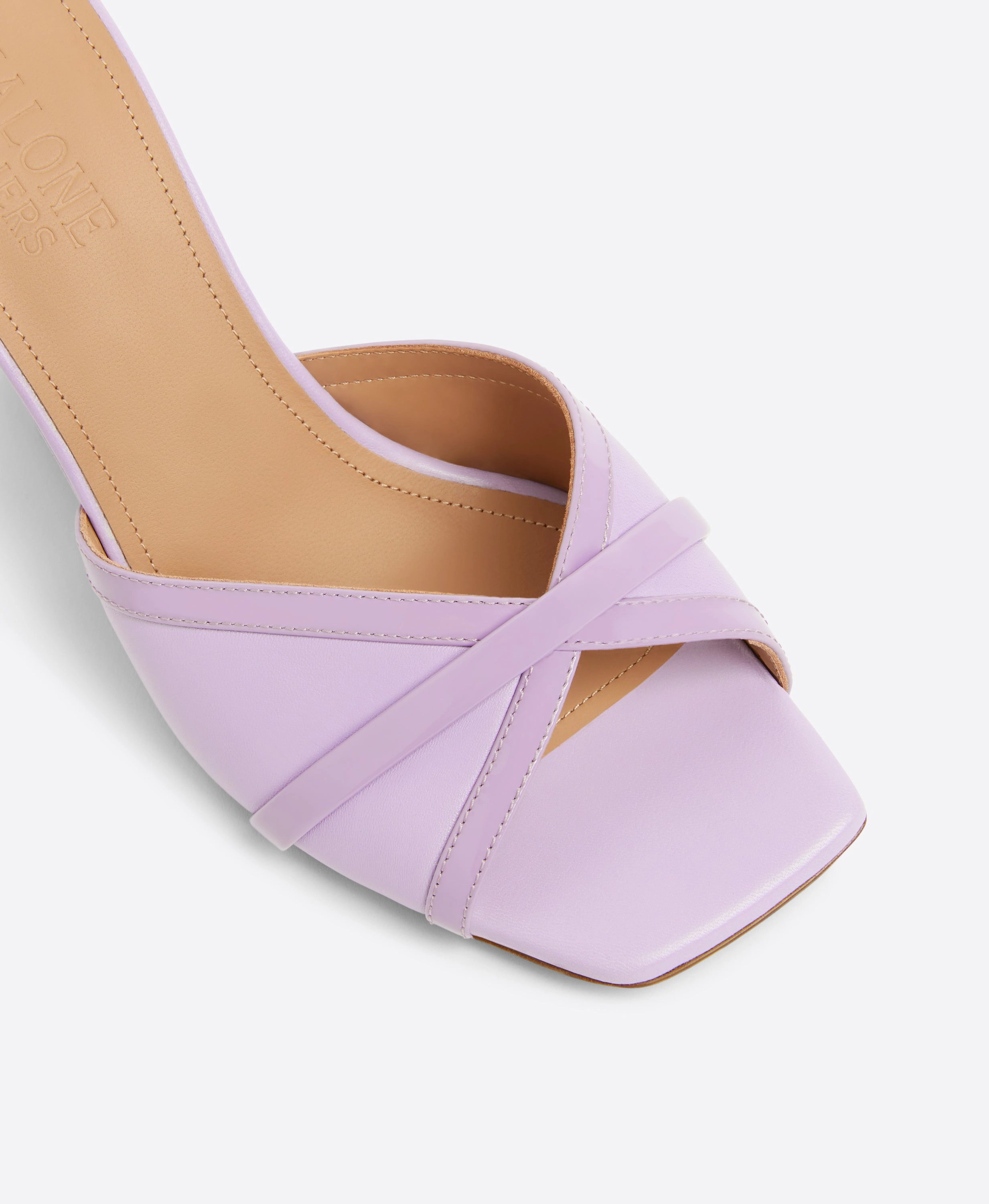 Perla 85 Lilac Leather Wedges