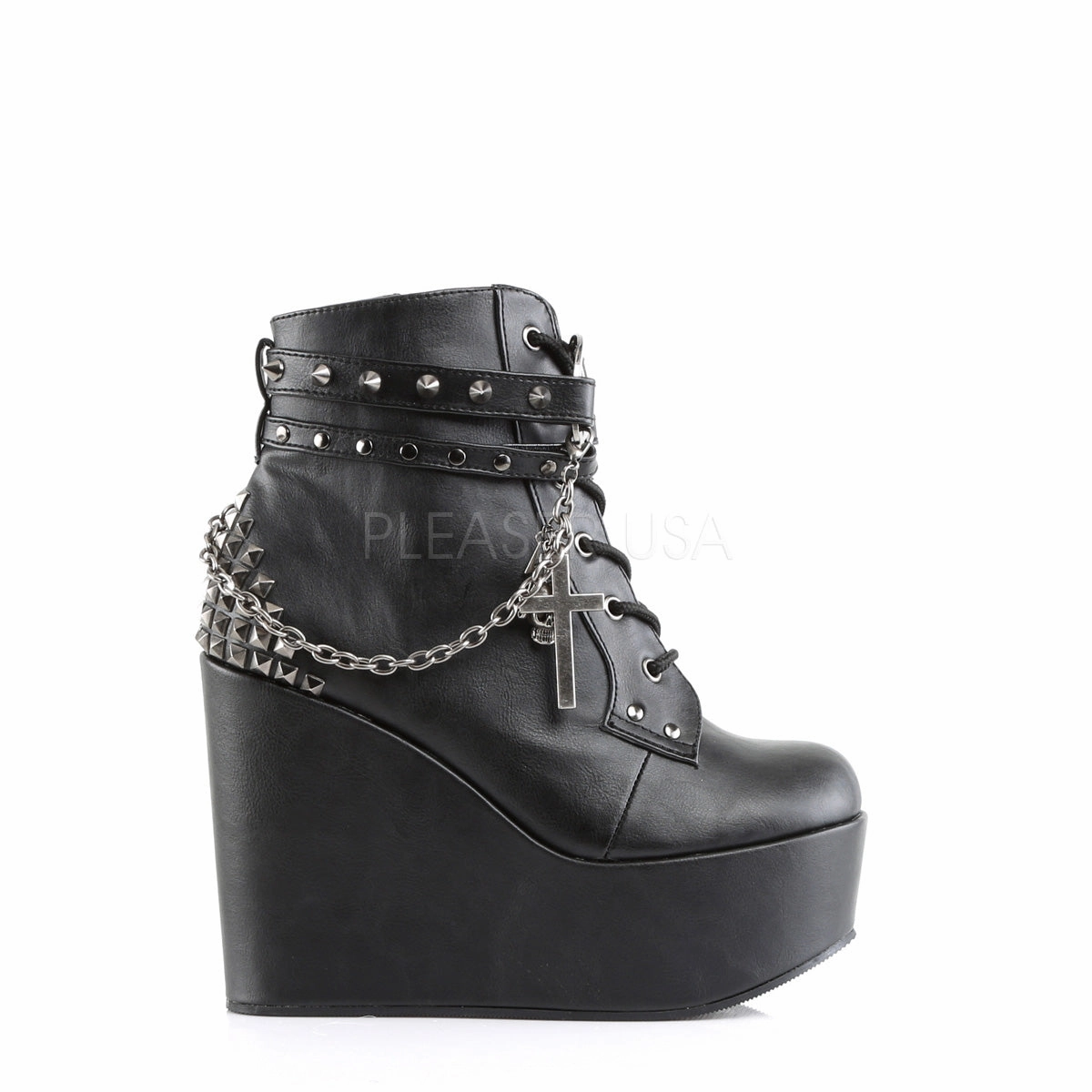 POISON-101  Black Vegan Leather