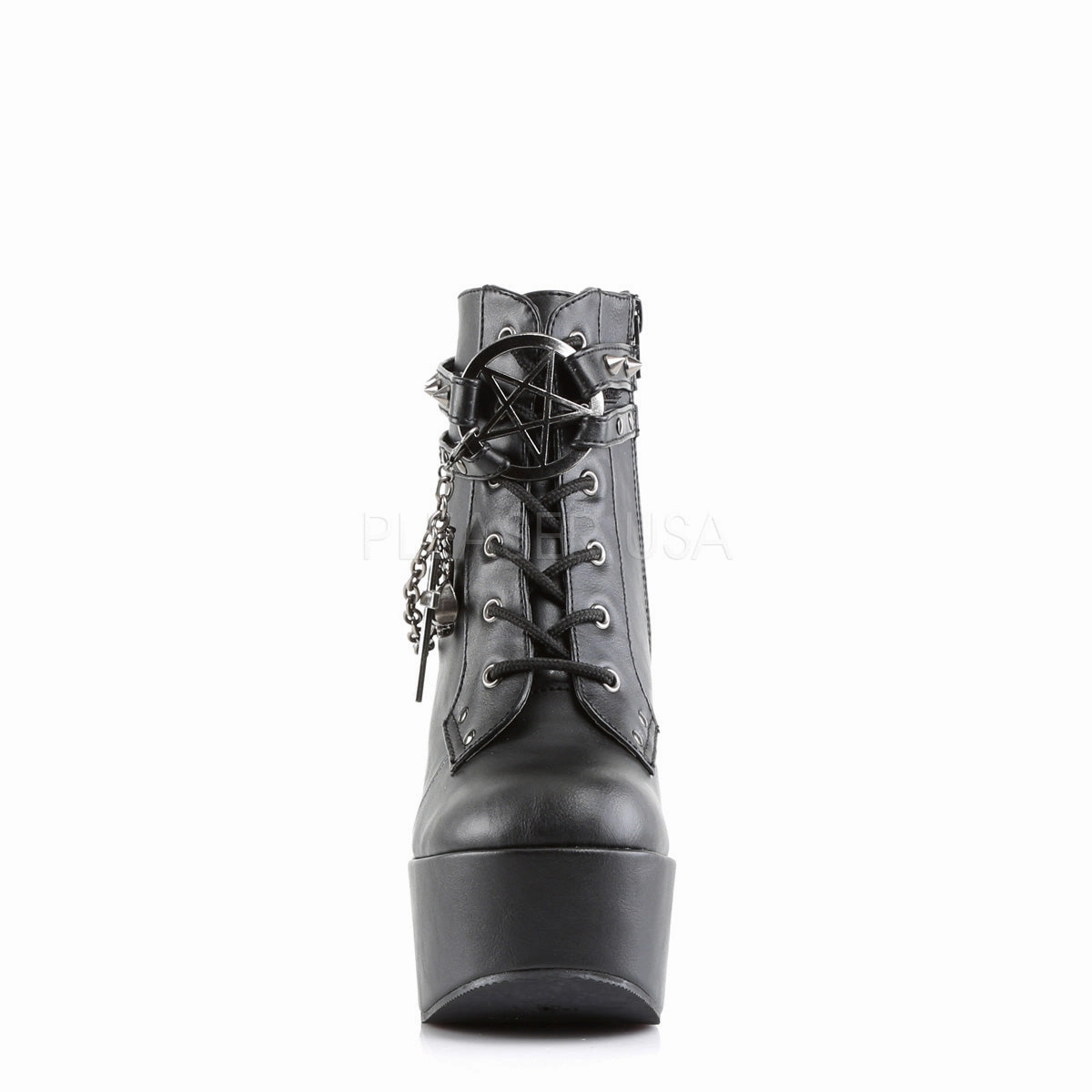 POISON-101  Black Vegan Leather