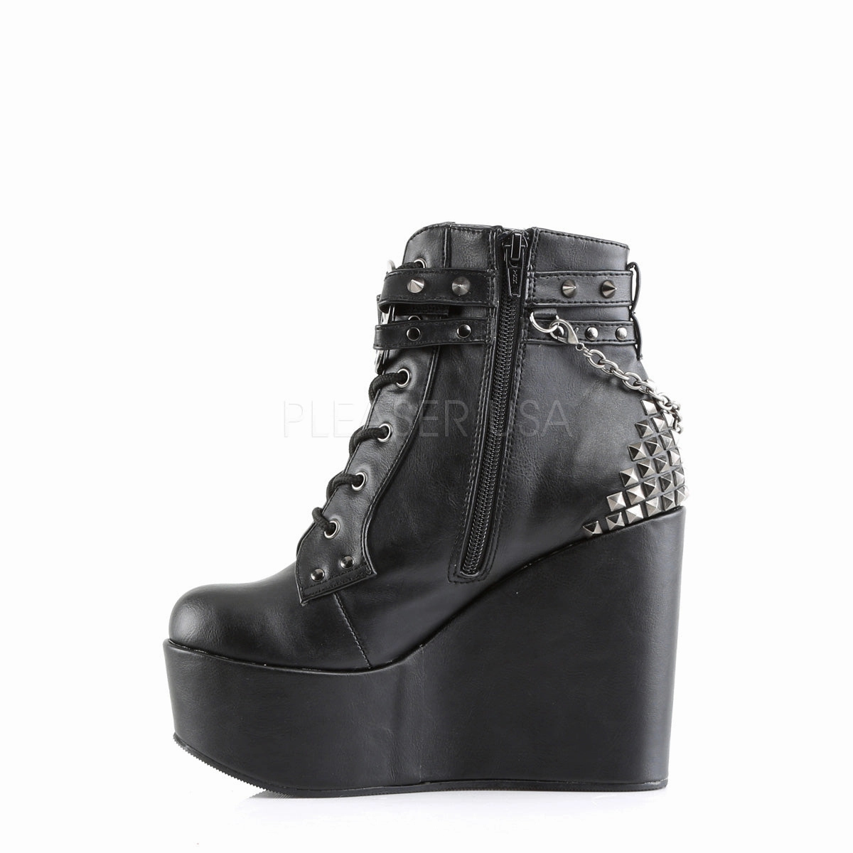 POISON-101  Black Vegan Leather