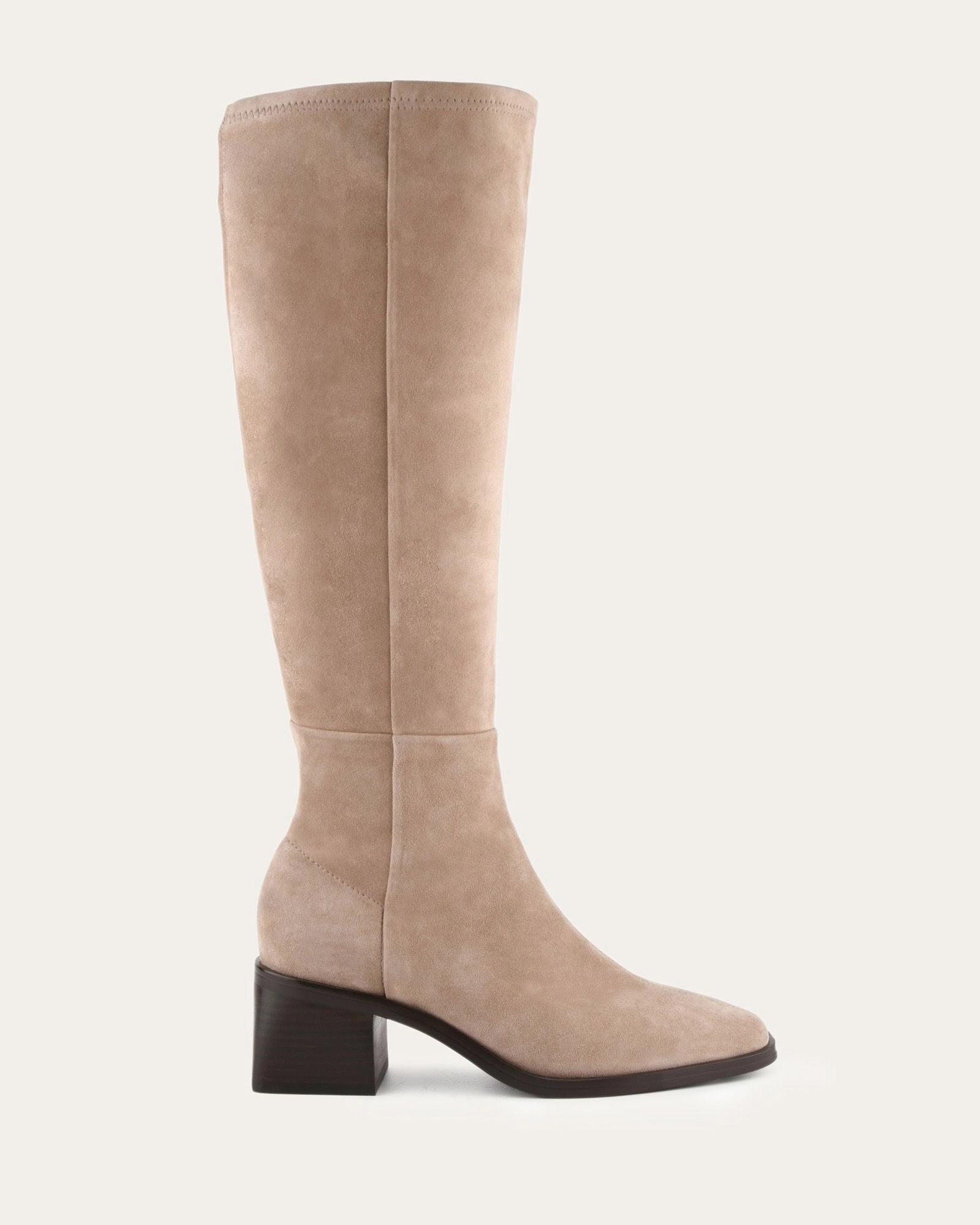 QUEENIE KNEE BOOTS TAUPE SUEDE