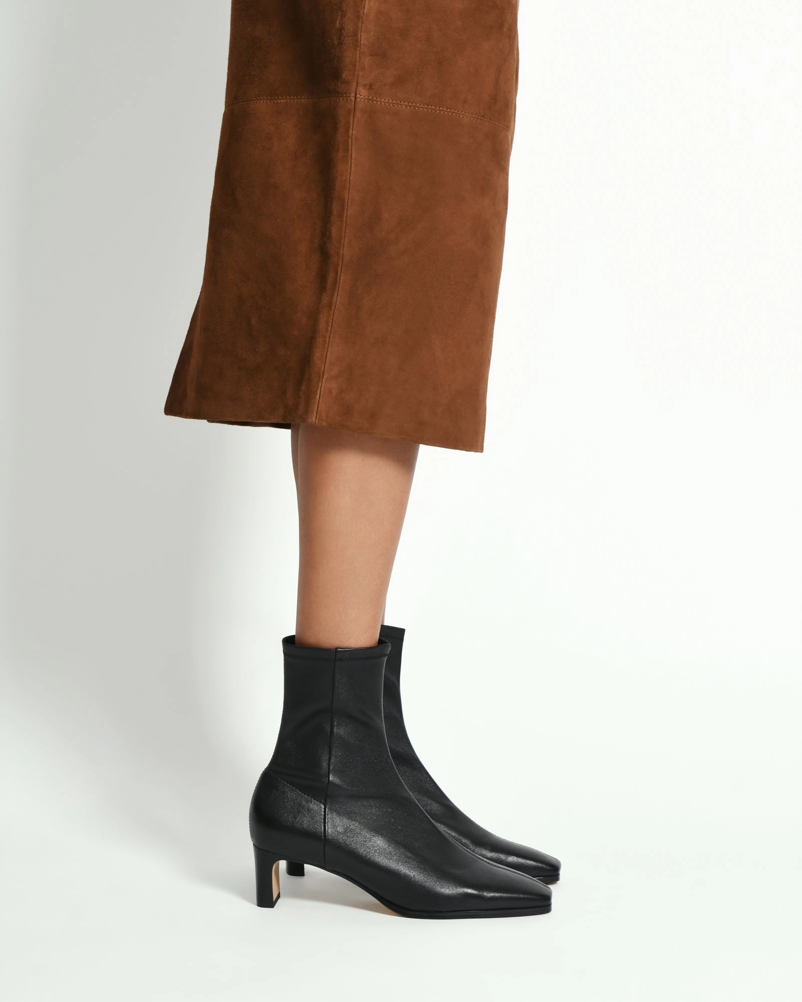 QUINCE MID ANKLE BOOTS BLACK LEATHER