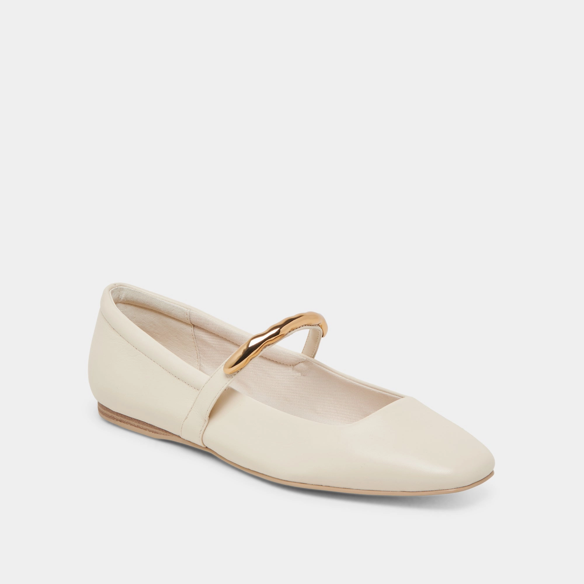 RADYA BALLET FLATS CREME LEATHER