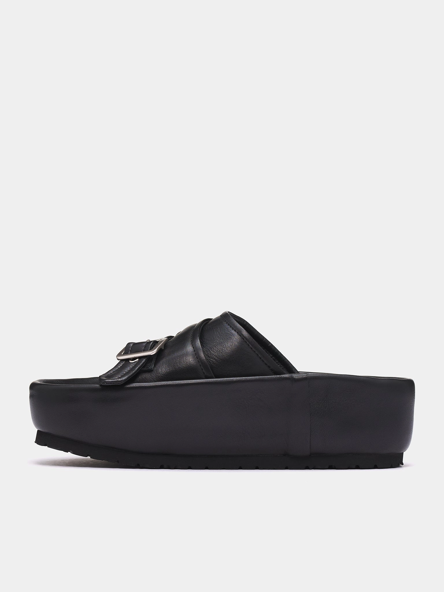 Rider's Buckle Sandals (1525711943-BLACK)